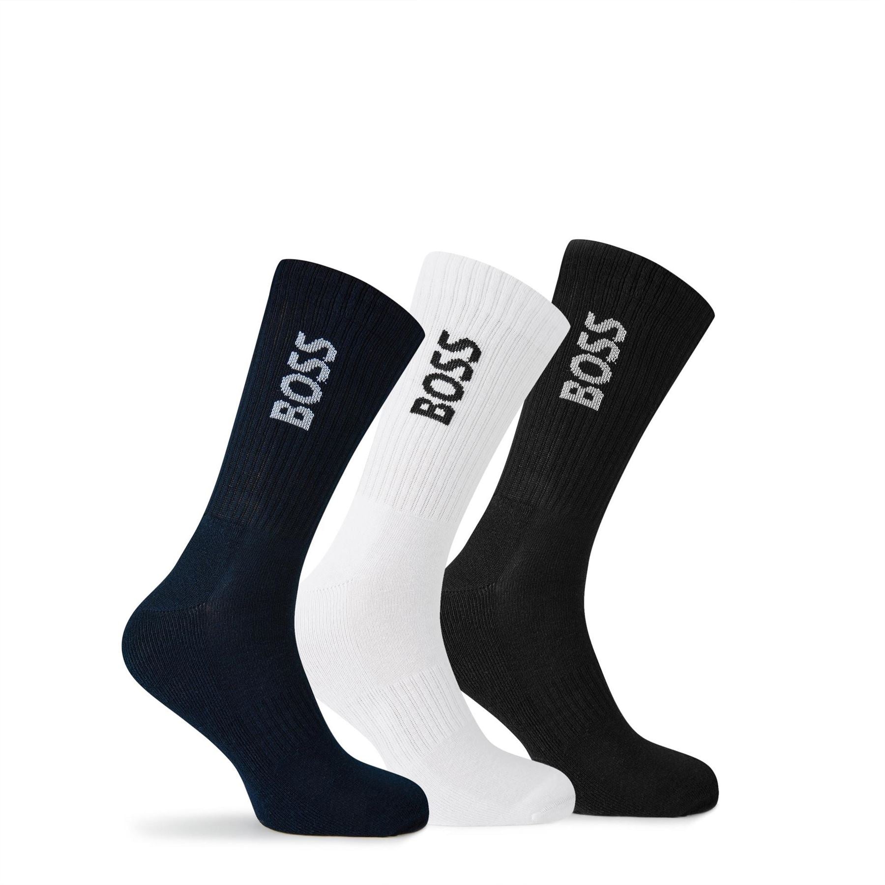 Boss BOSS Bodywear 3 Pack Socks with Logo Detail (Crew)