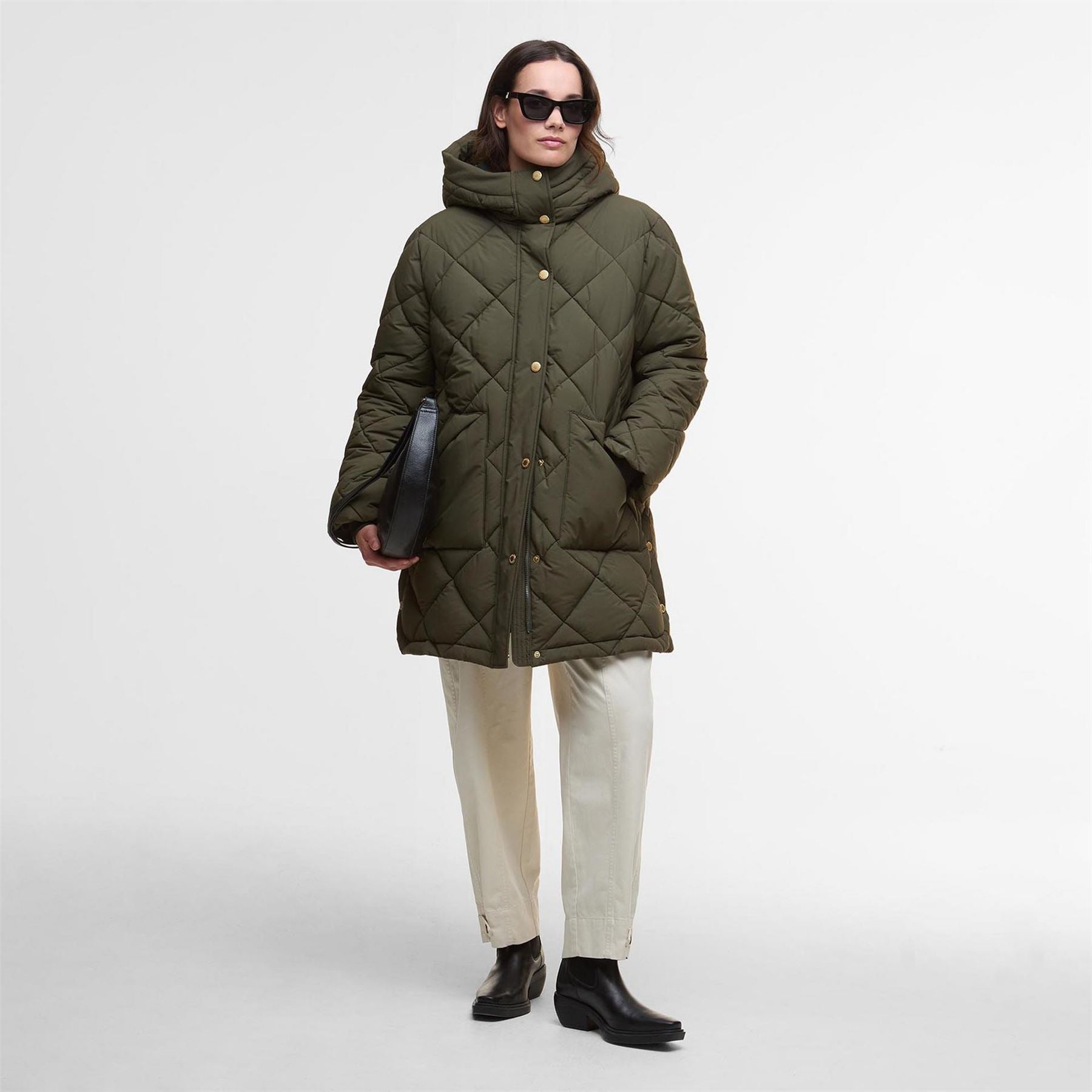 Barbour Kailyn Hooded Long Sleeve Medium Puffer Jacket