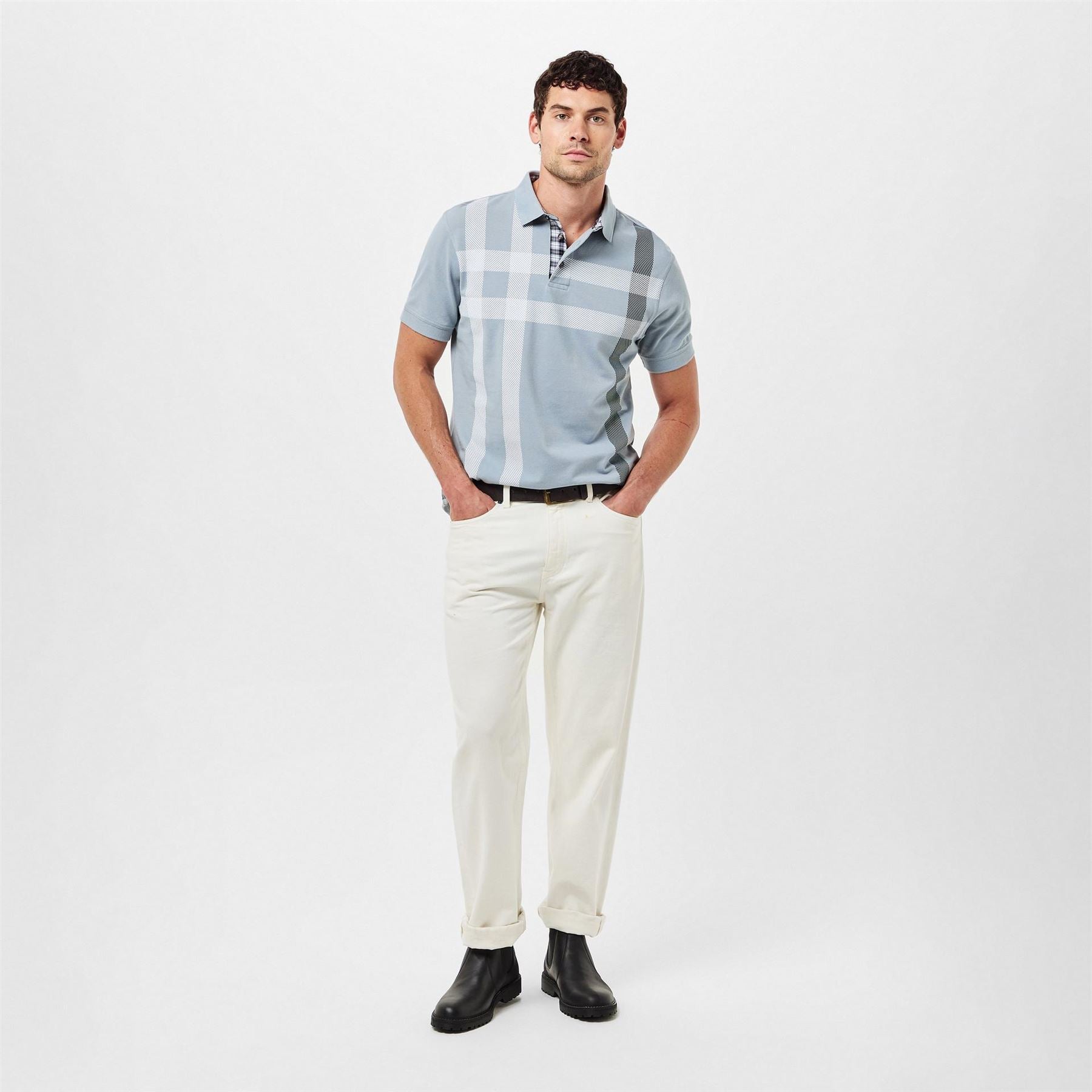 Barbour Tartan Short Sleeved Polo Shirt