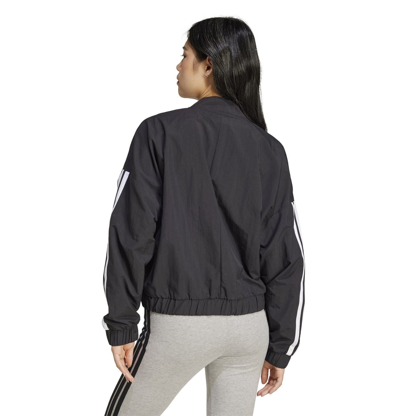adidas Womens 3 Stripe Woven Bomber Jacket