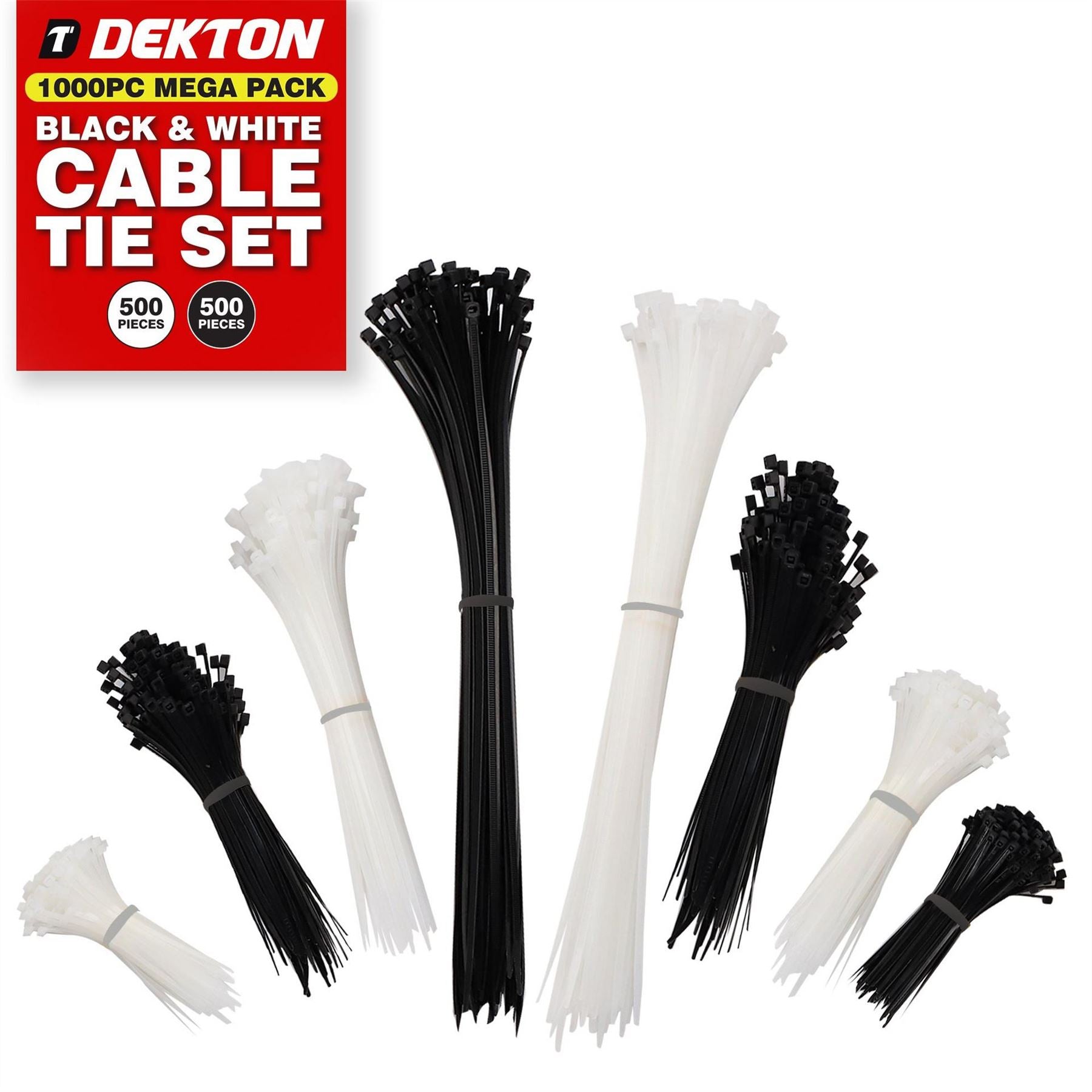 Dekton 1000pc Cable Tie Set
