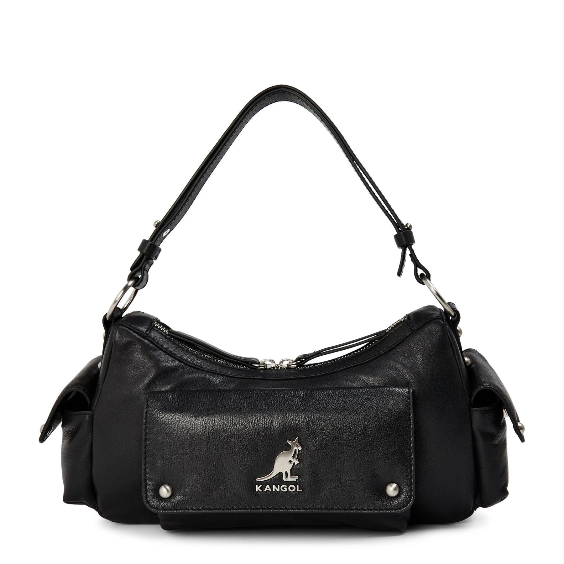 Kangol Utility Hobo with Metal Logo and Strap