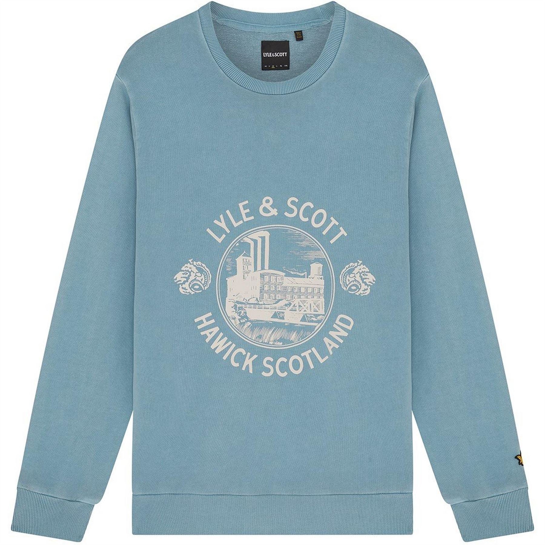 Lyle and Scott Printed Crew Neck Relaxed Fit Sweatshirt