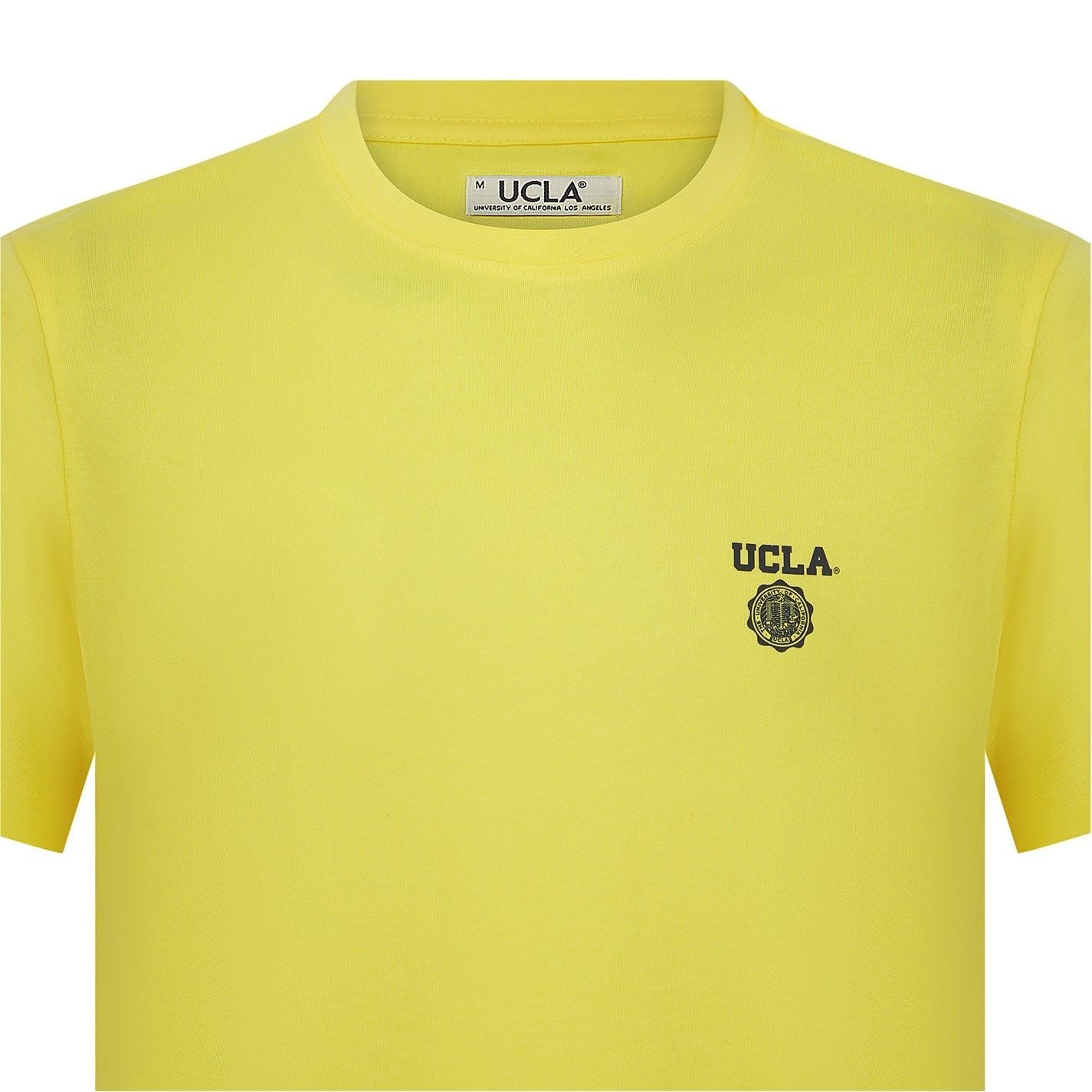 UCLA Logo Print Embroidered Regular Fit Short Sleeve Crew Neck T-Shirt