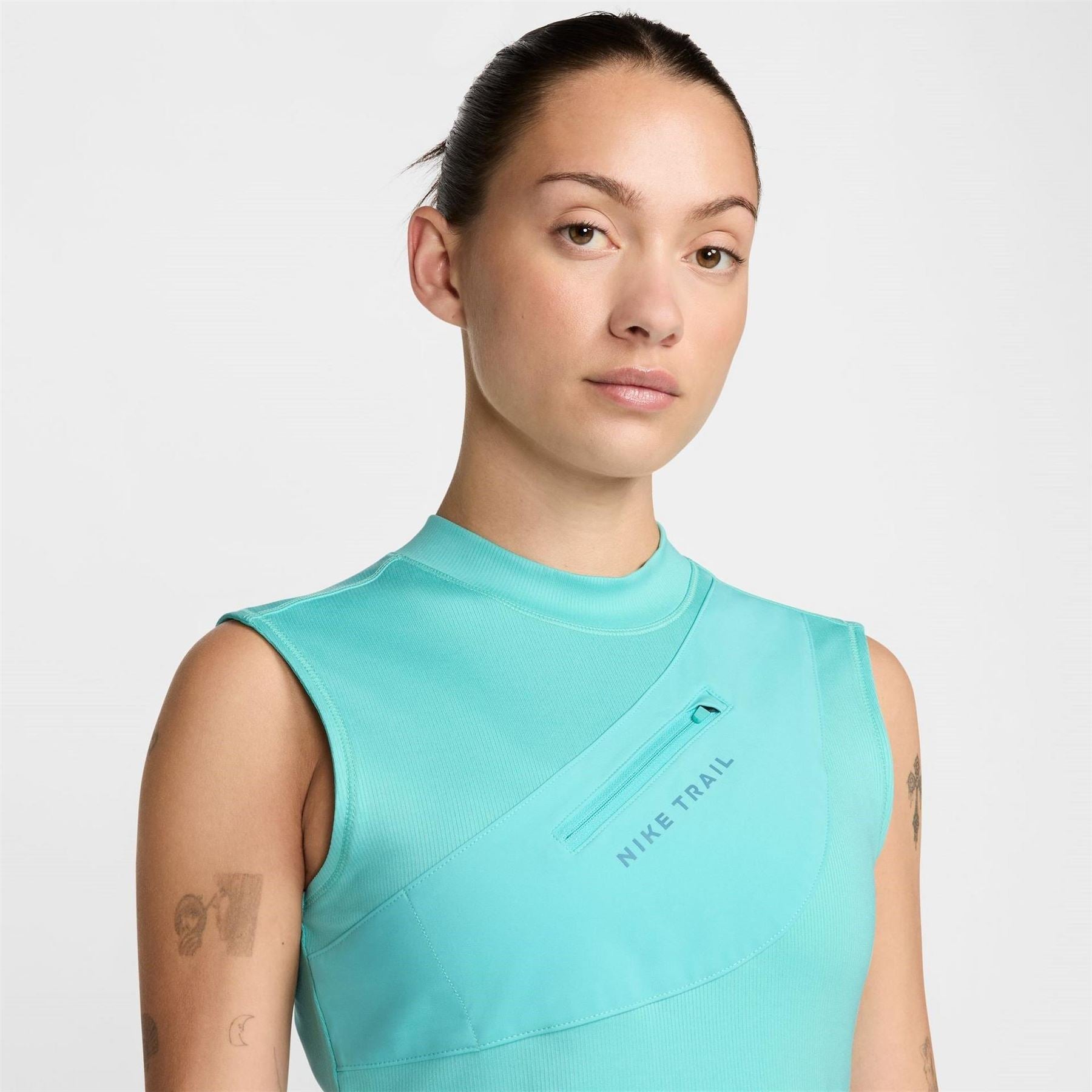 Nike Womens Trail Dri Fit Storage Running Tank Top Vest