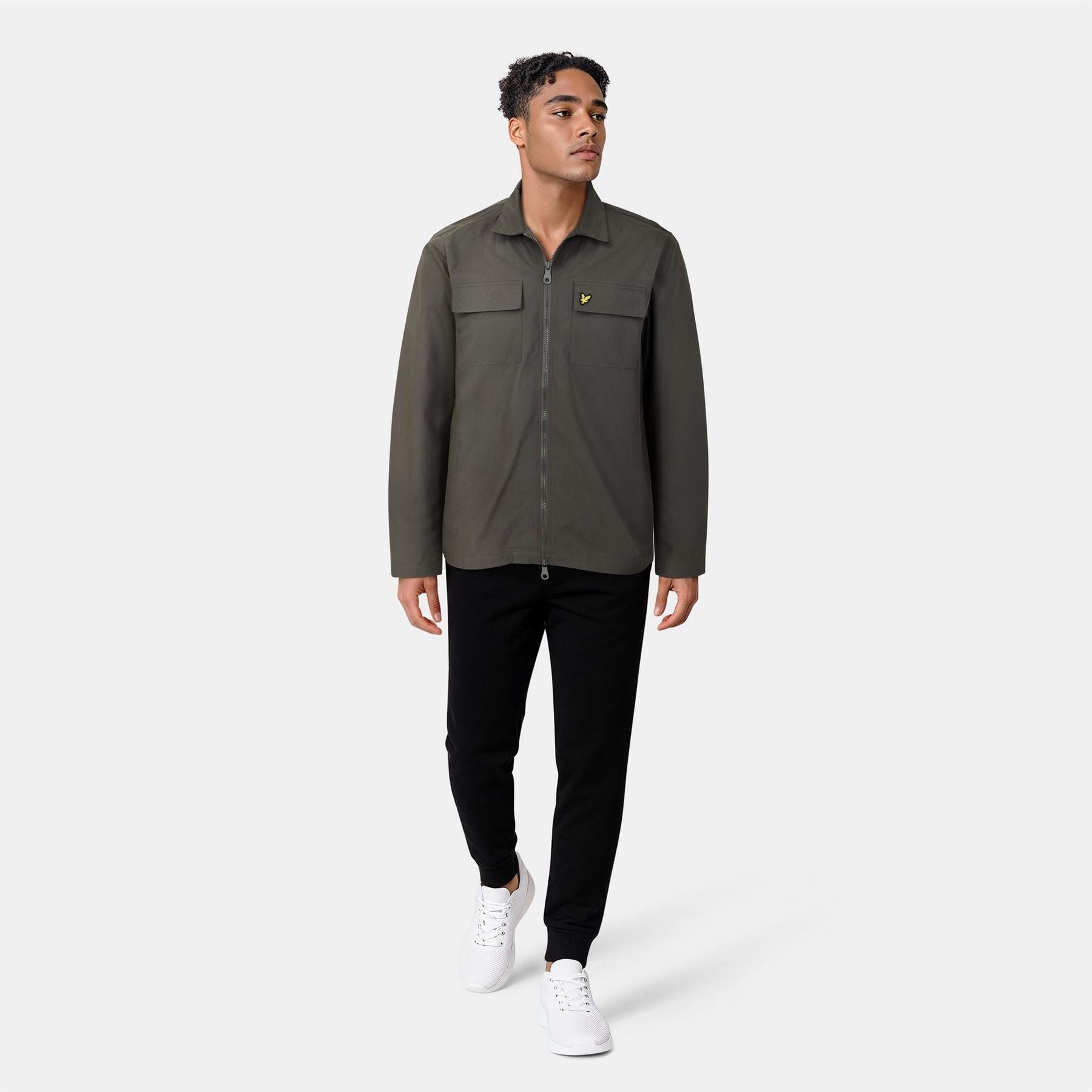 Lyle and Scott Cotton Long Sleeve Zip Overshirt