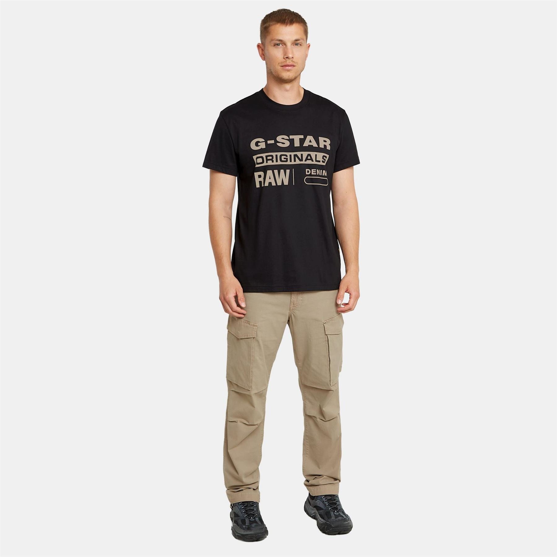 G Star Originals Text Graphic Crew Neck Short Sleeve T-Shirt