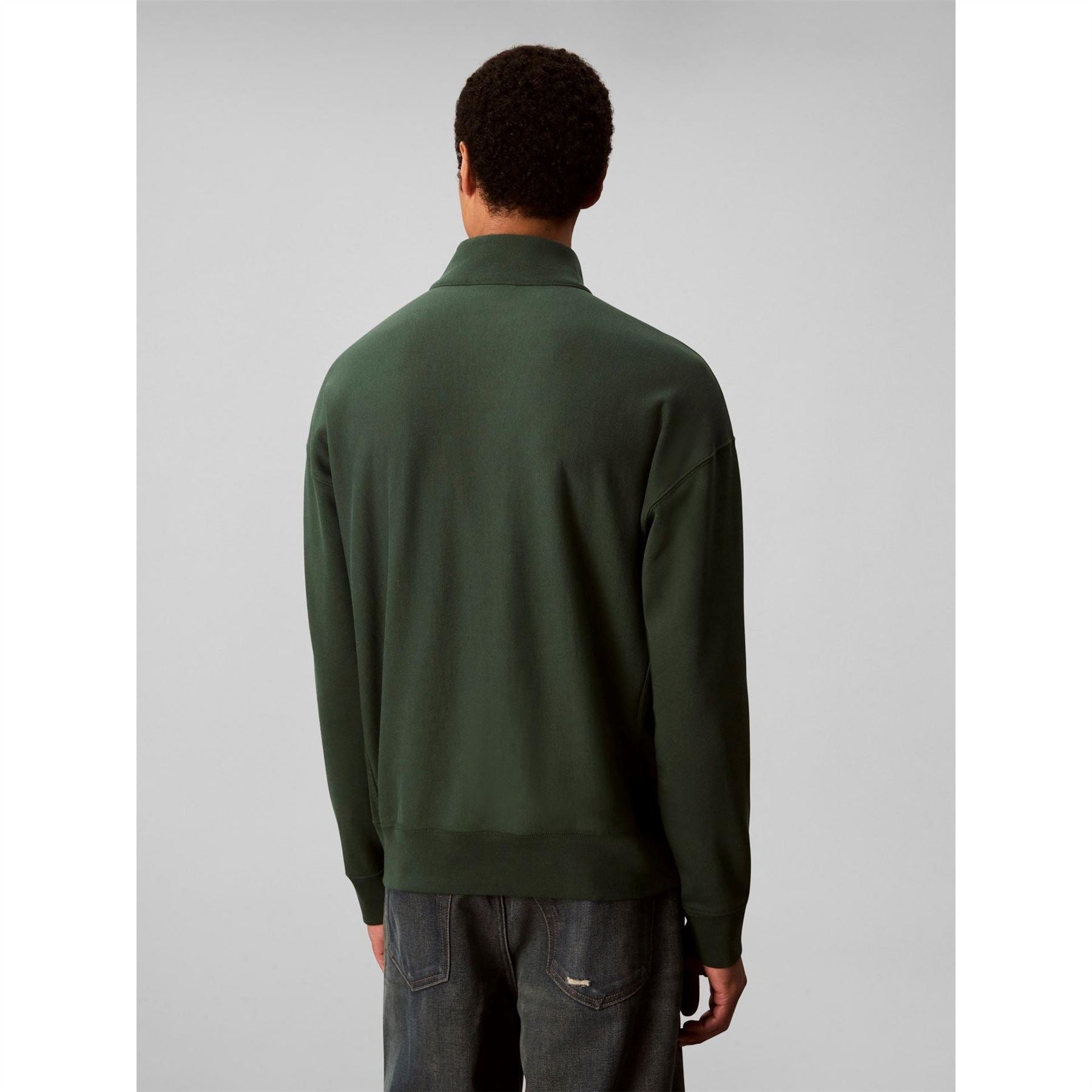 Calvin Klein Jeans Monogram Zip Neck Long Sleeve Sweatshirt