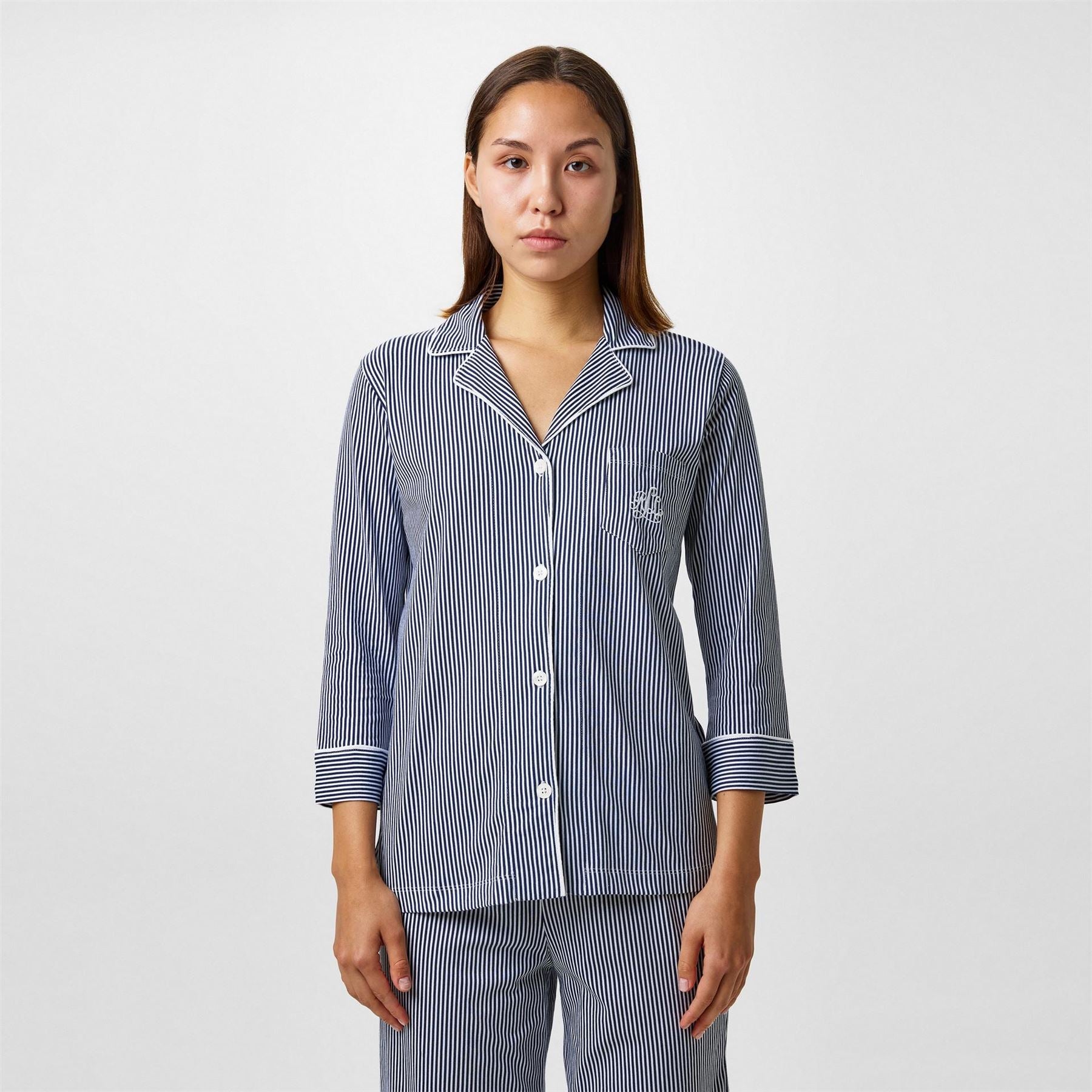 Lauren by Ralph Lauren Classic Notch Long Sleeve Pyjama Set