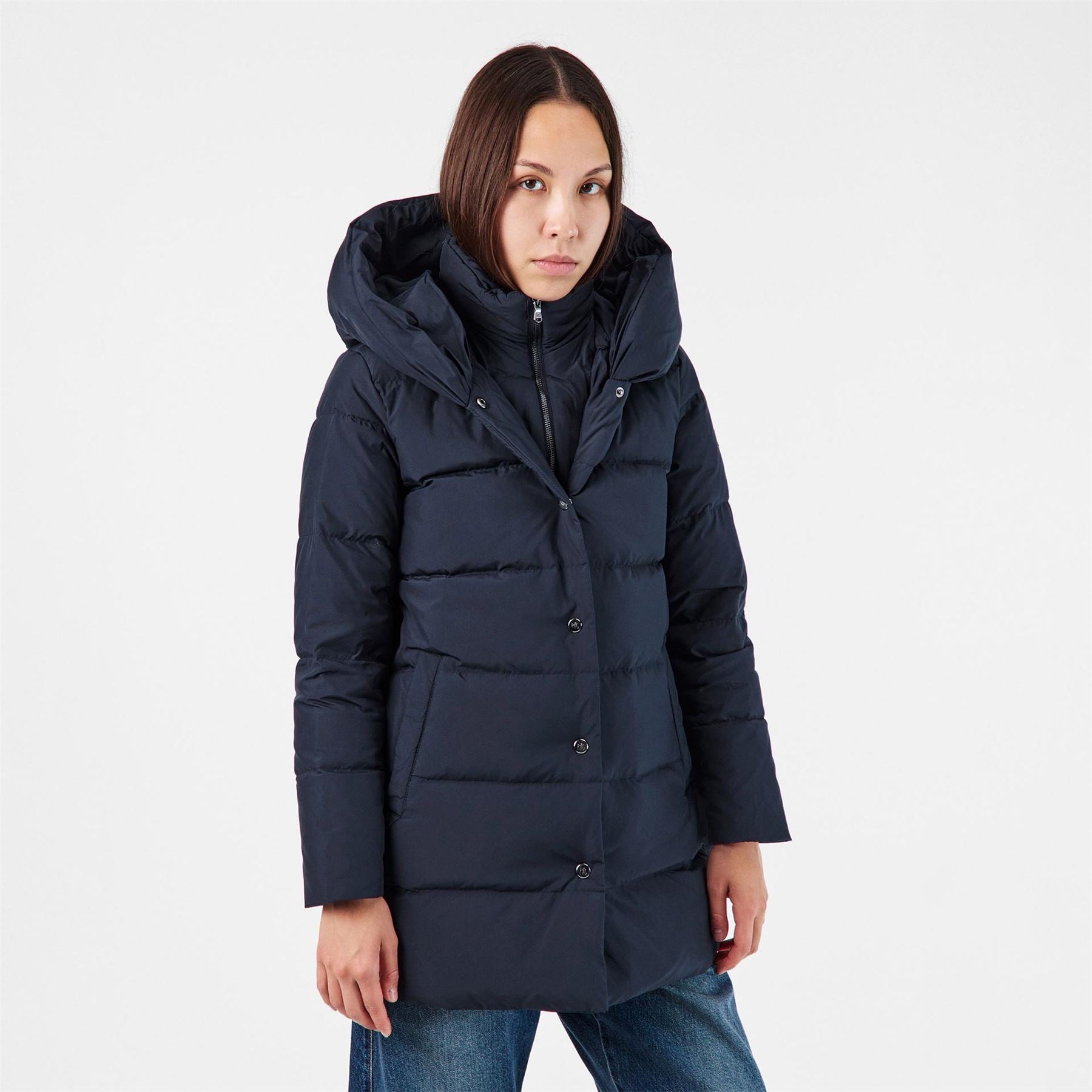 Lauren by Ralph Lauren Real Leather Medium Puffer Jacket