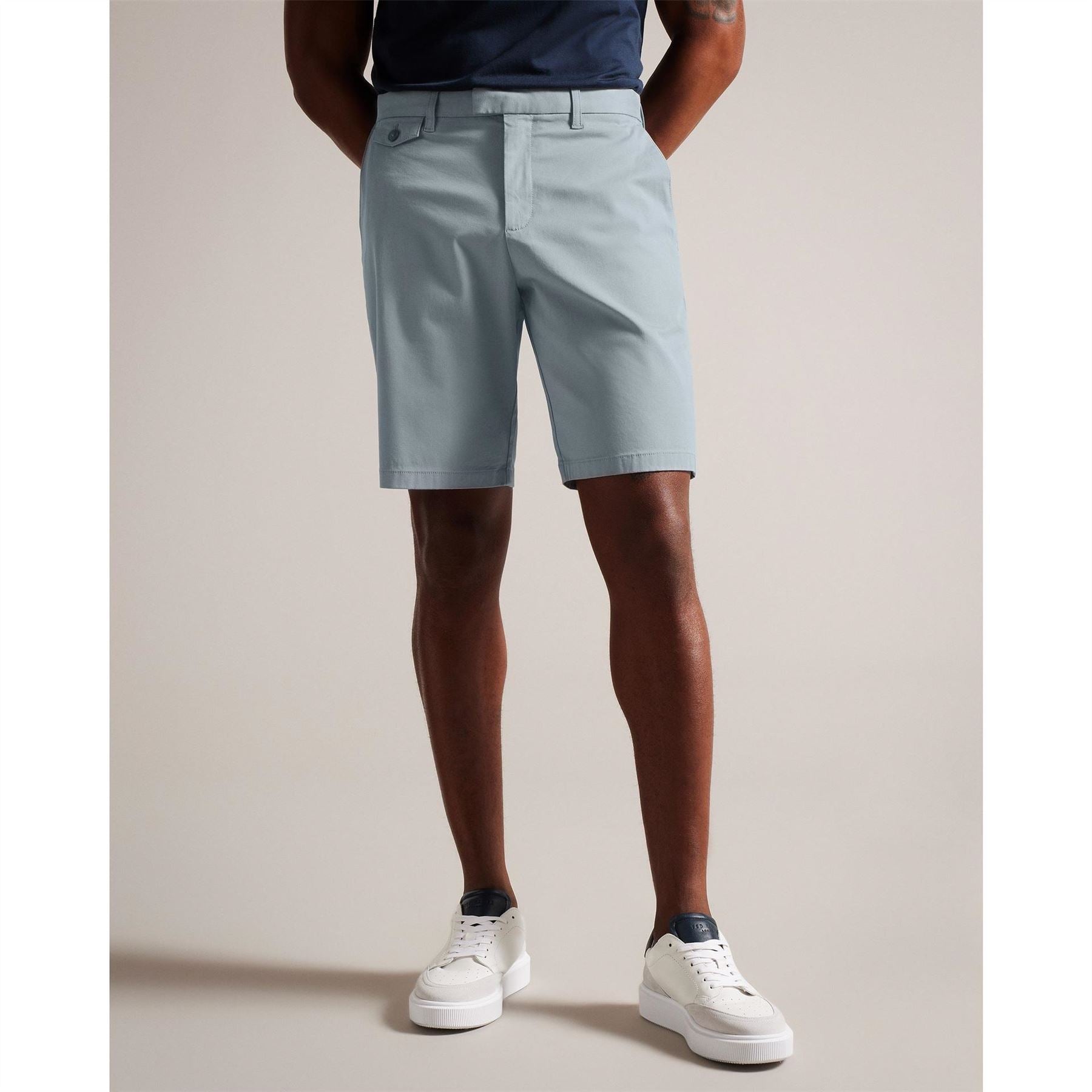 Ted Baker Solid Patterned Chino Shorts