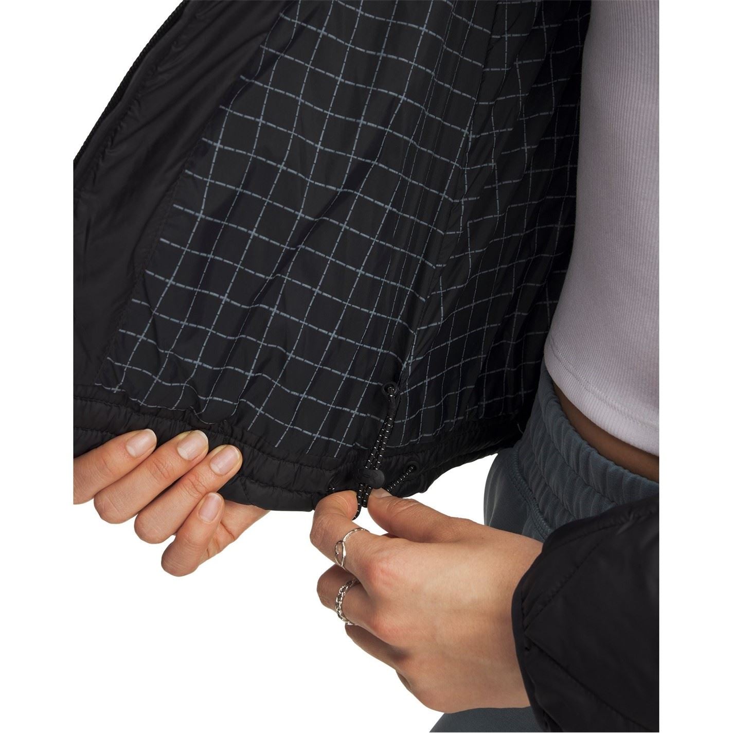 Under Armour Legend Solid Patterned Hooded Drawstring Down Jacket