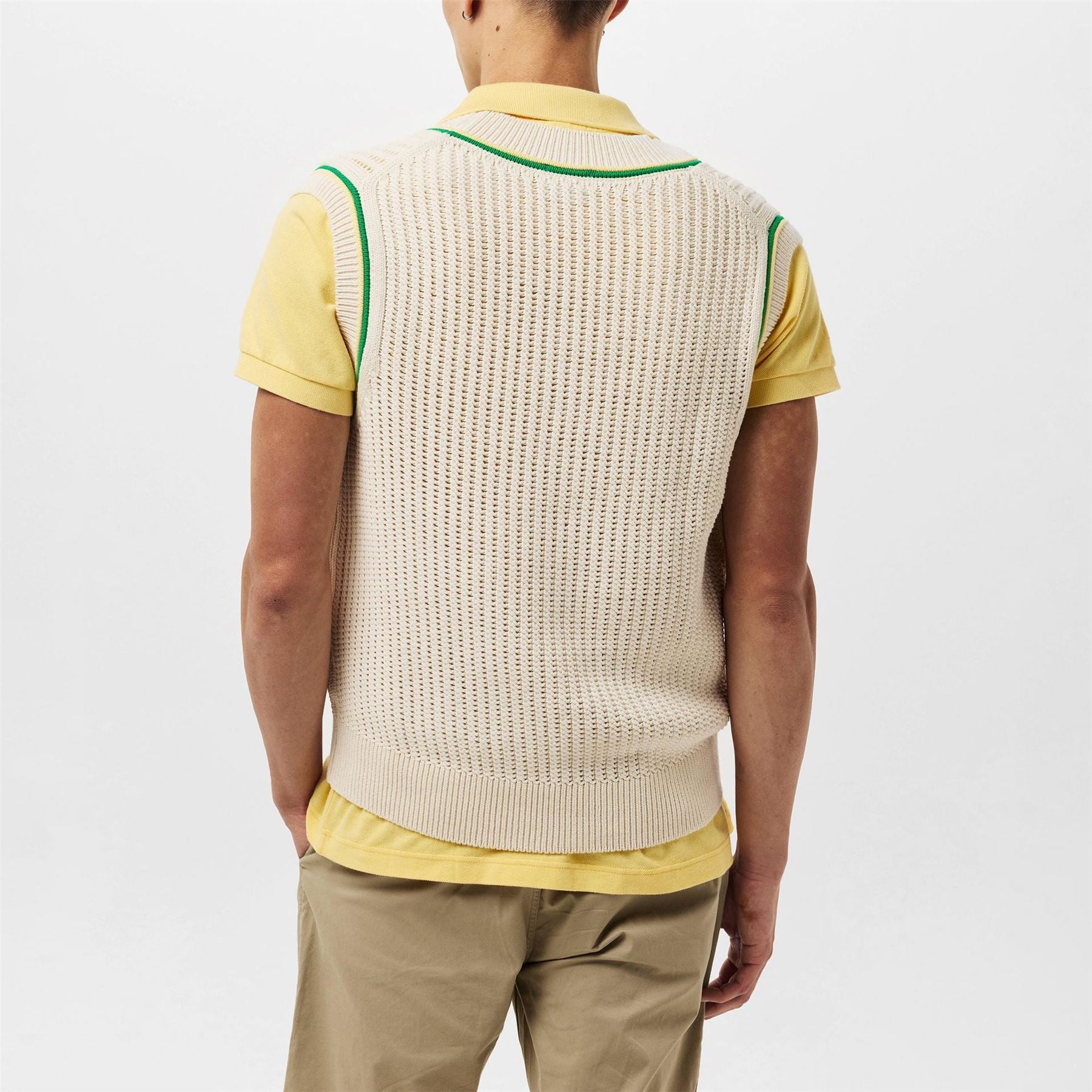 Lacoste Cricket Relaxed Fit Ribbed Gilet
