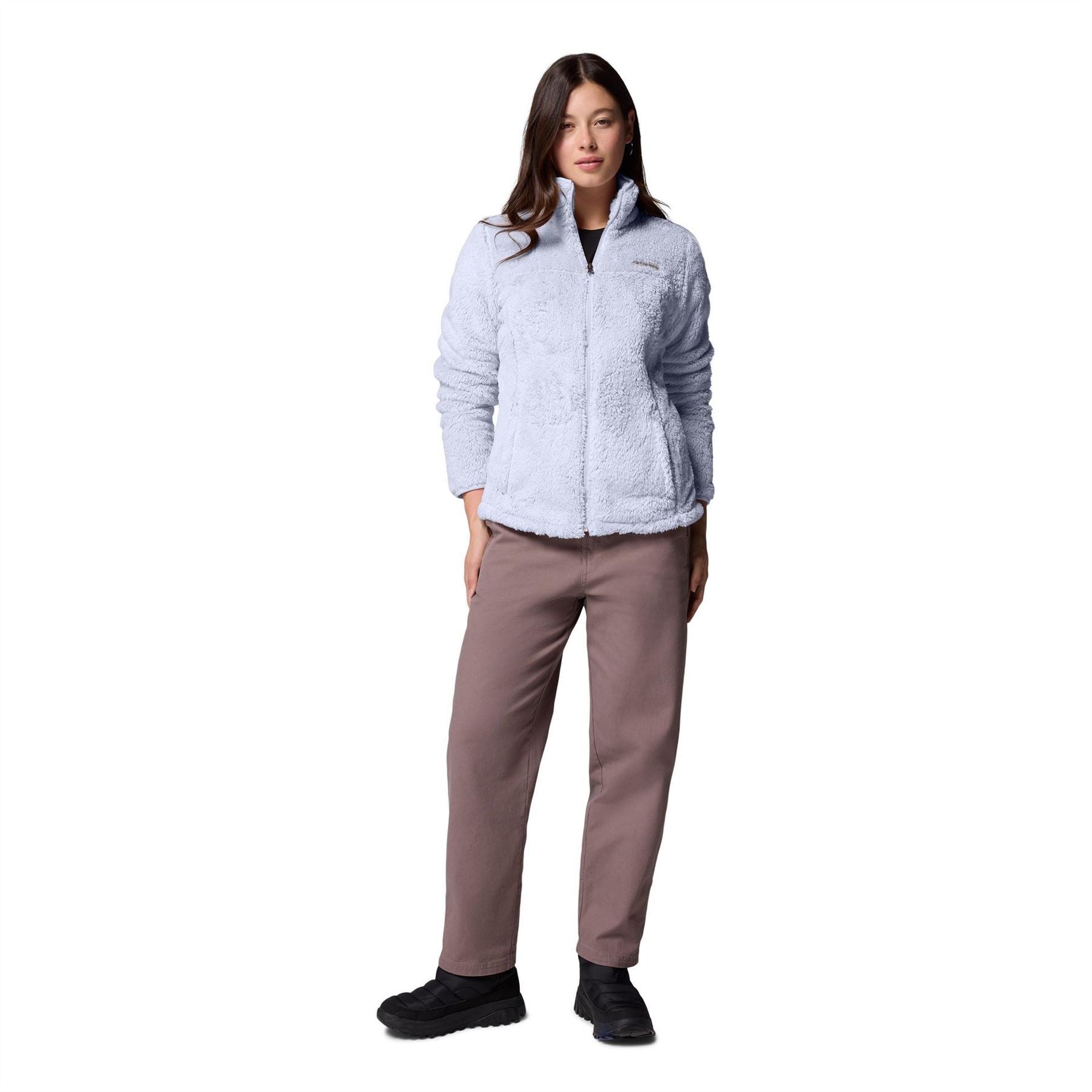 Columbia Cloudy Day Sherpa Solid Patterned Full Zipper Jacket
