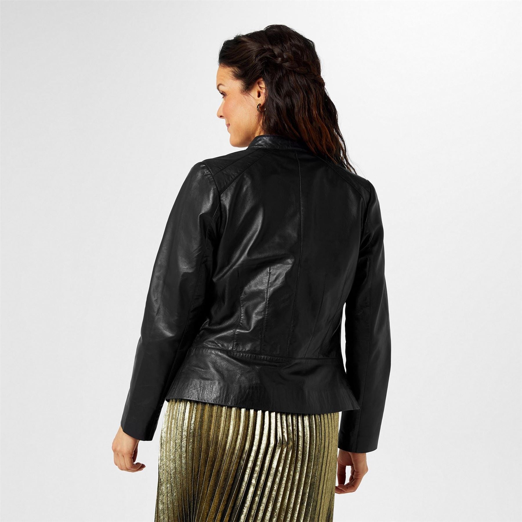Biba Neru Collar Leather Jacket