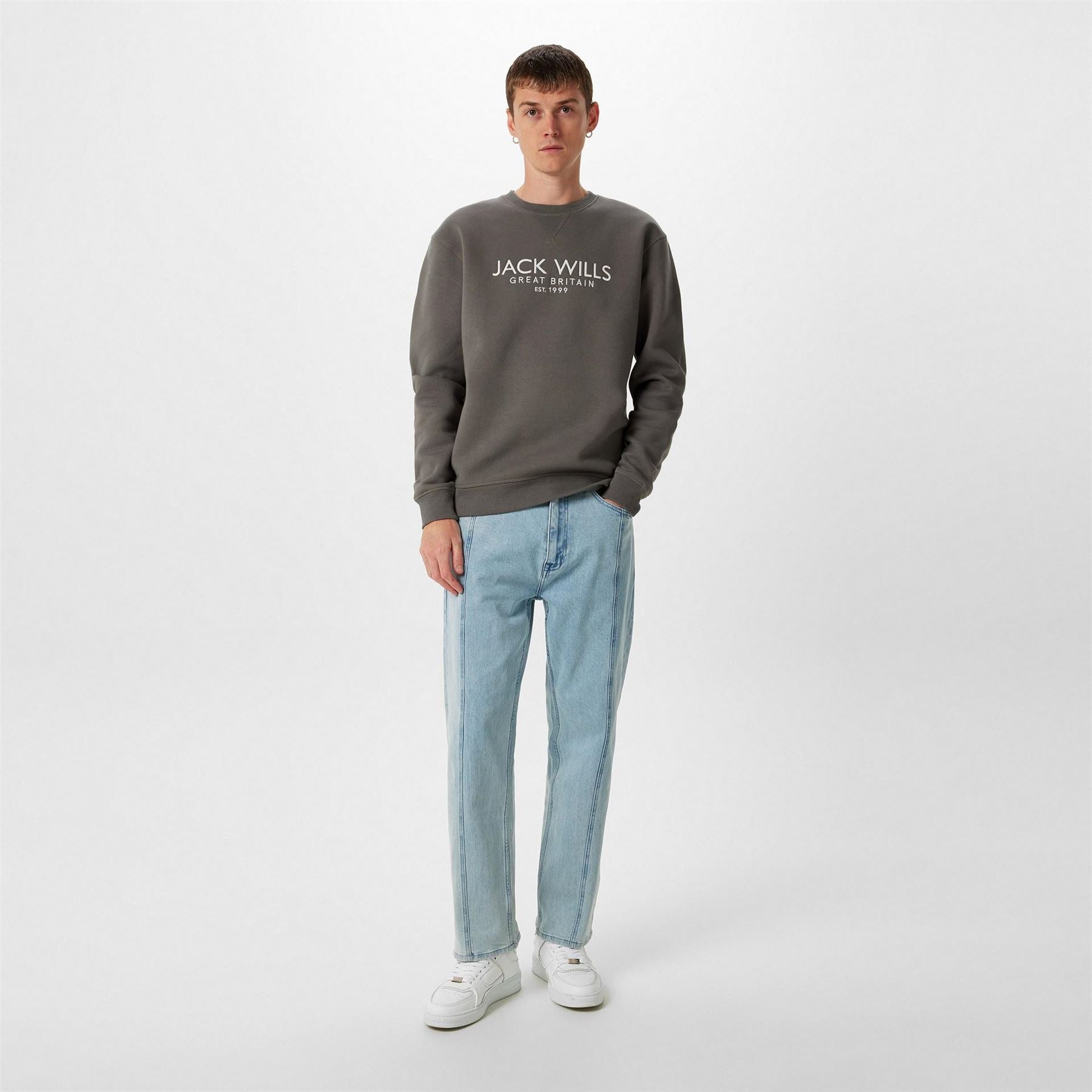 Jack Wills Belvue Graphic Logo Crew Neck Sweatshirt