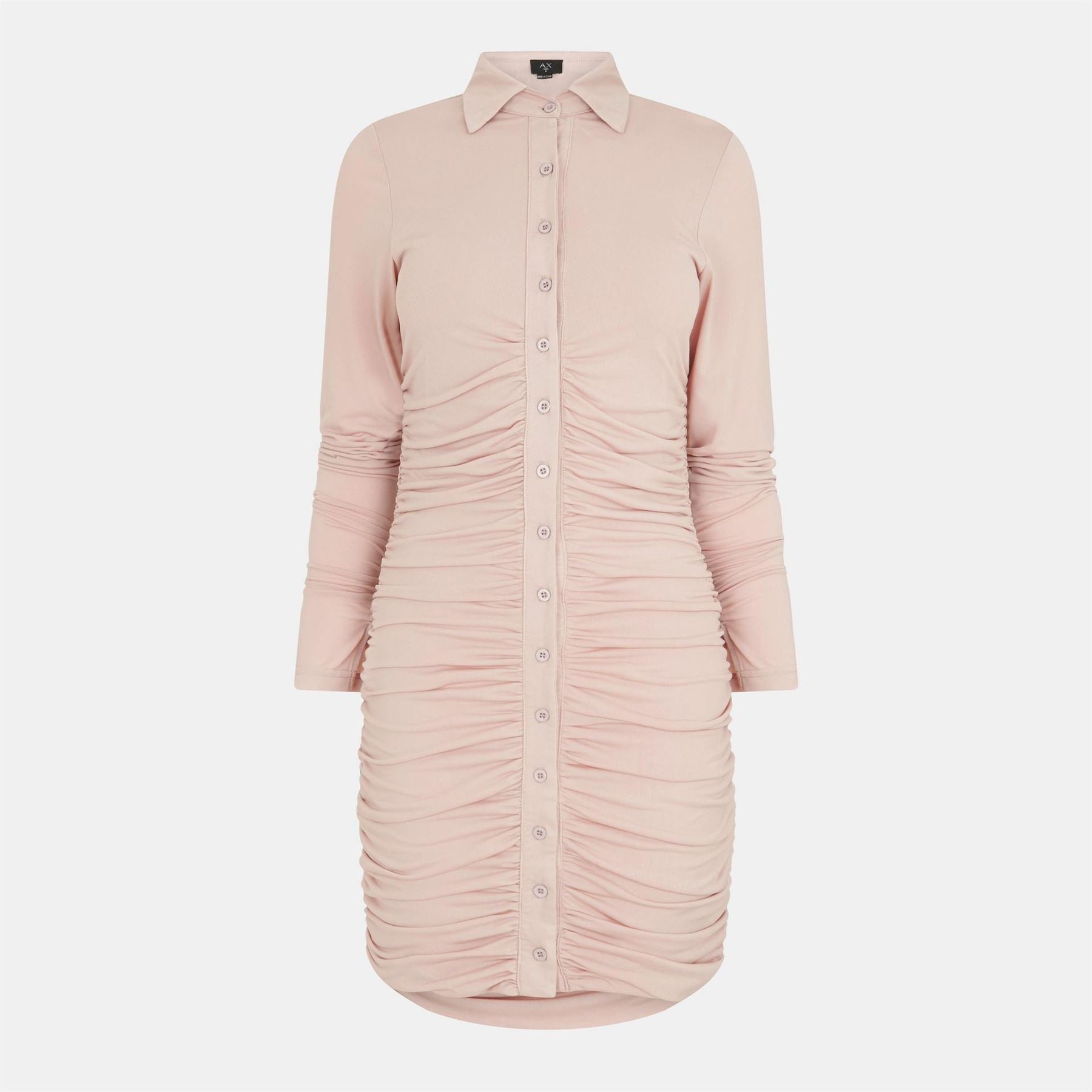 AX Paris Ruched Button Front Bodycon Dress