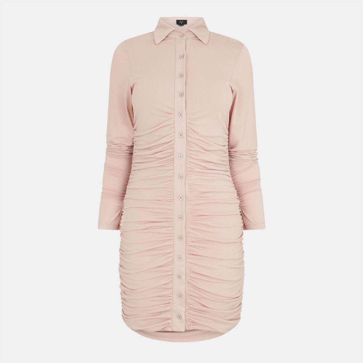 AX Paris Ruched Button Front Bodycon Dress