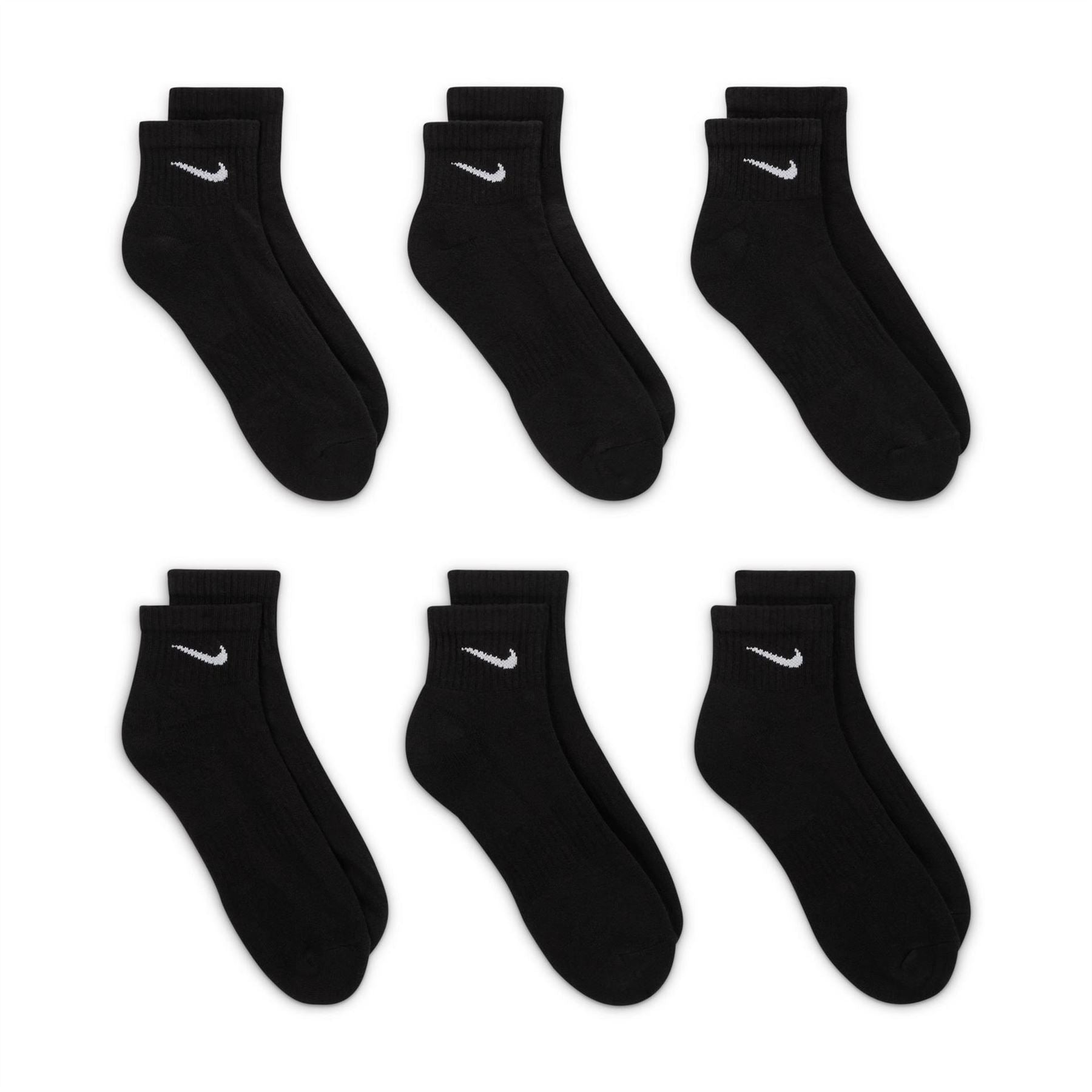 Nike 6 Pack Quarter Trainer Socks
