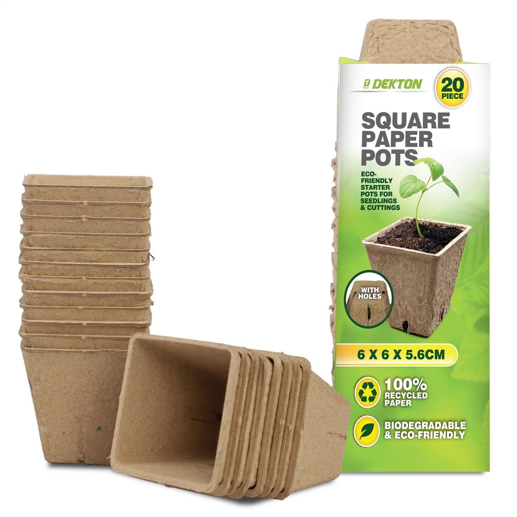 Dekton Square Paper Plant Pots