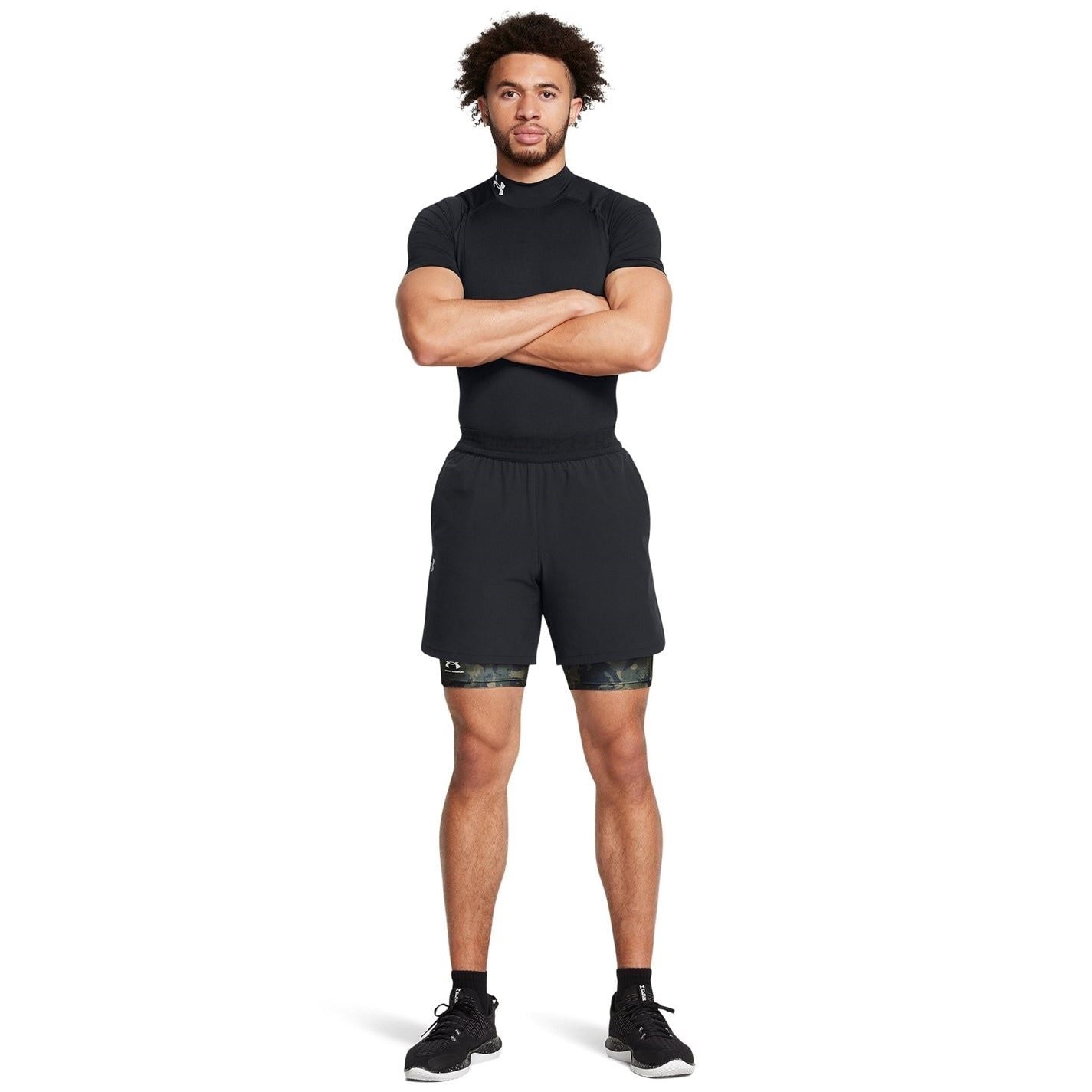 Under Armour Mens Armour Ua Hg Prtd Comp Sts Gym Shorts