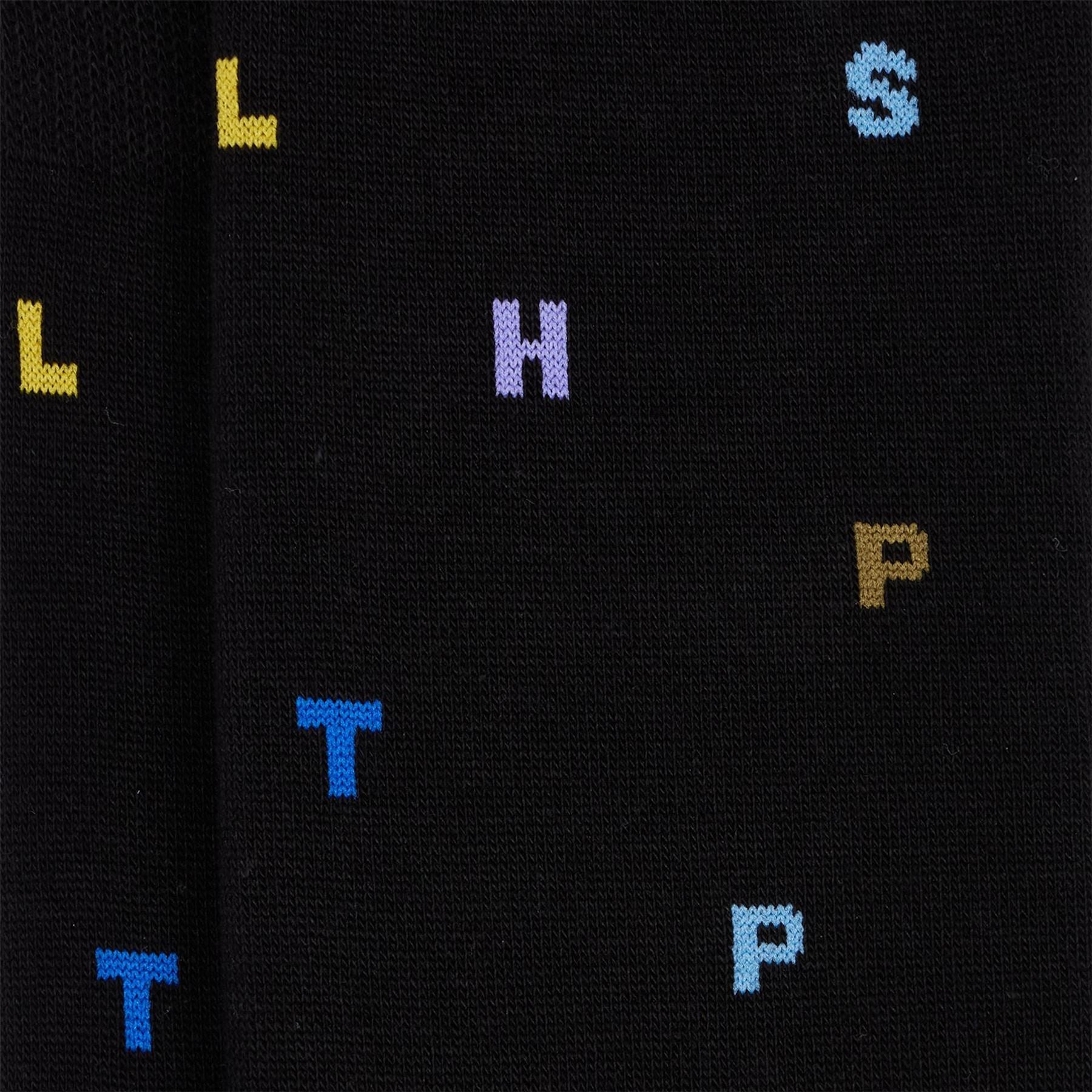 Paul Smith Keanu Stamp Lettering Crew Socks