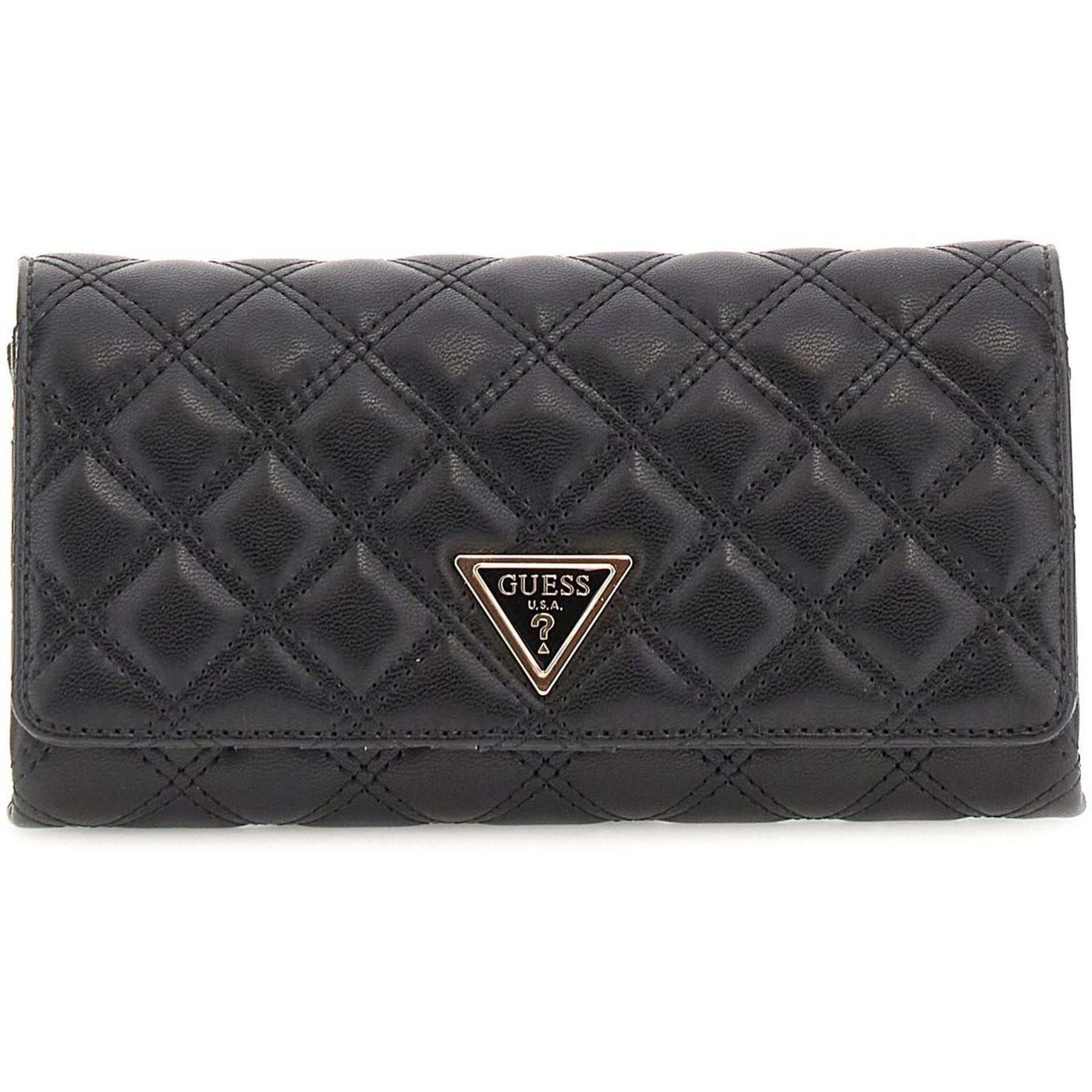 Guess Rectangle Shaped Wallet on Chain with Gold Tone Hardware