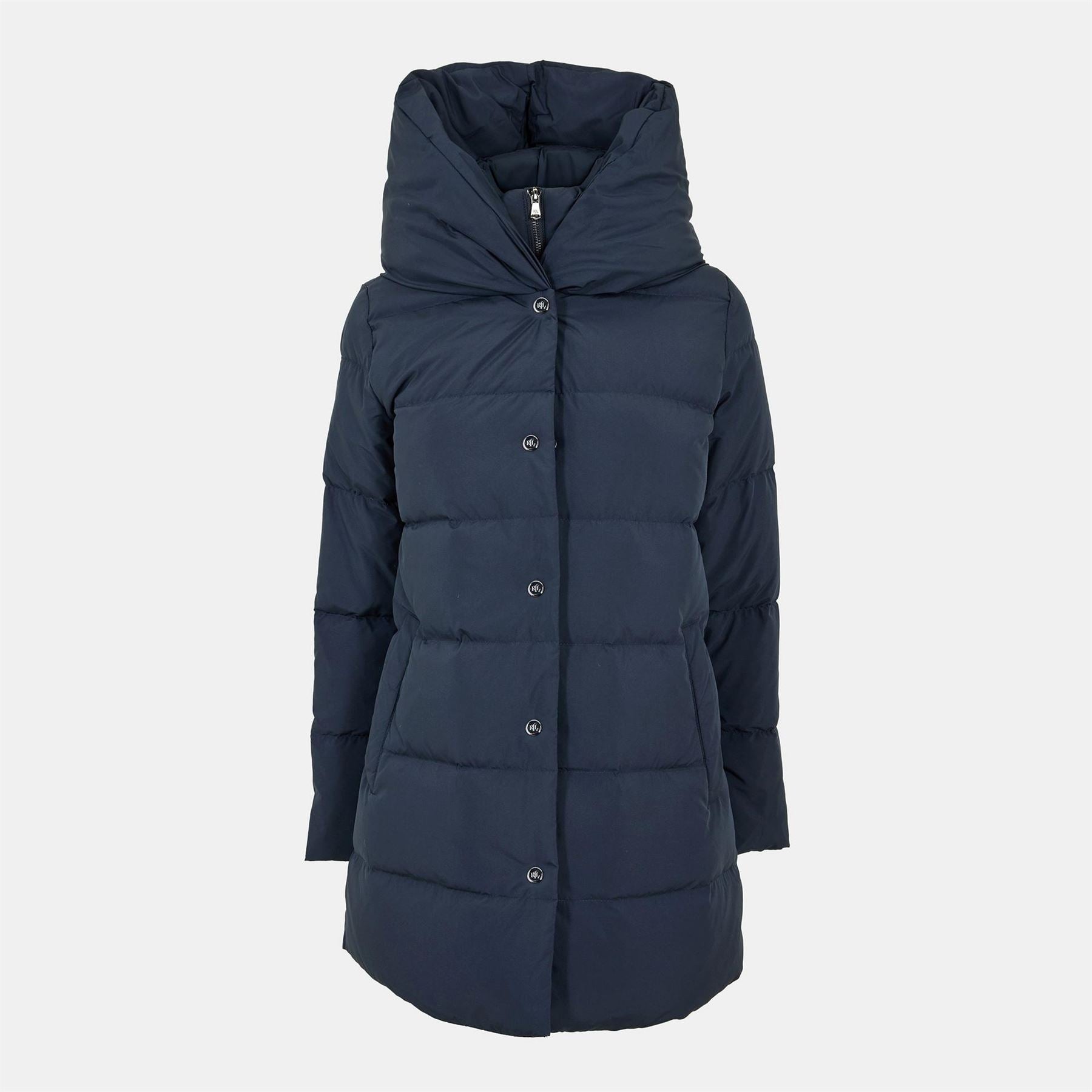 Lauren by Ralph Lauren Real Leather Medium Puffer Jacket