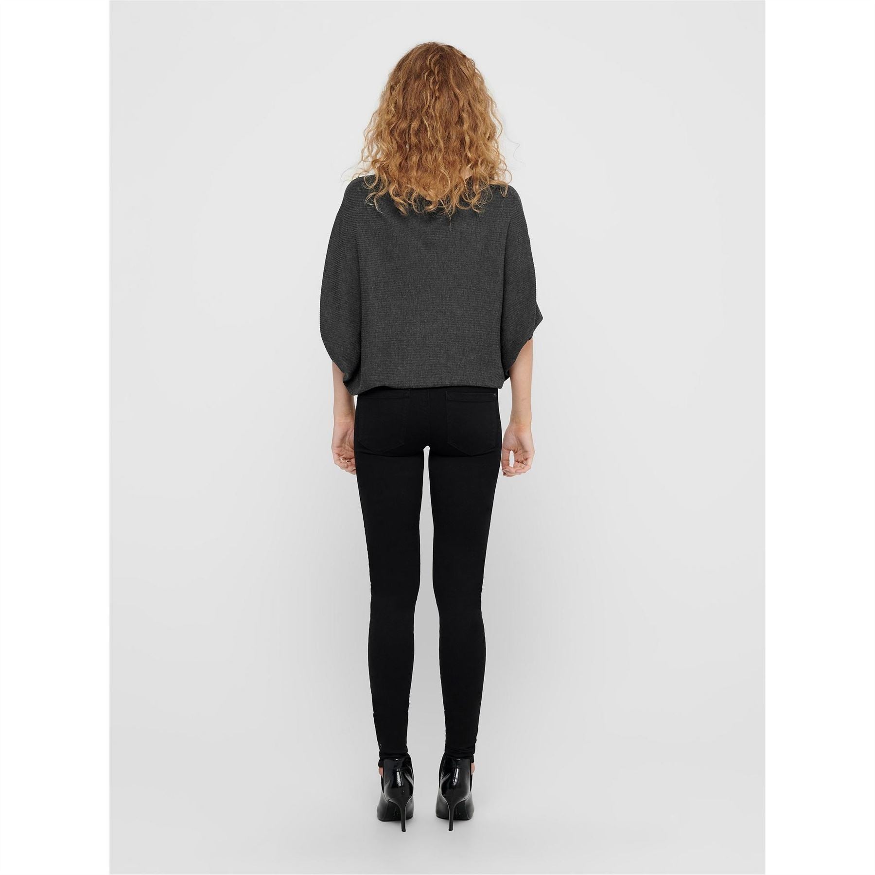 Only Crew Neck Dolman Sleeve Boxy Fit Sweater