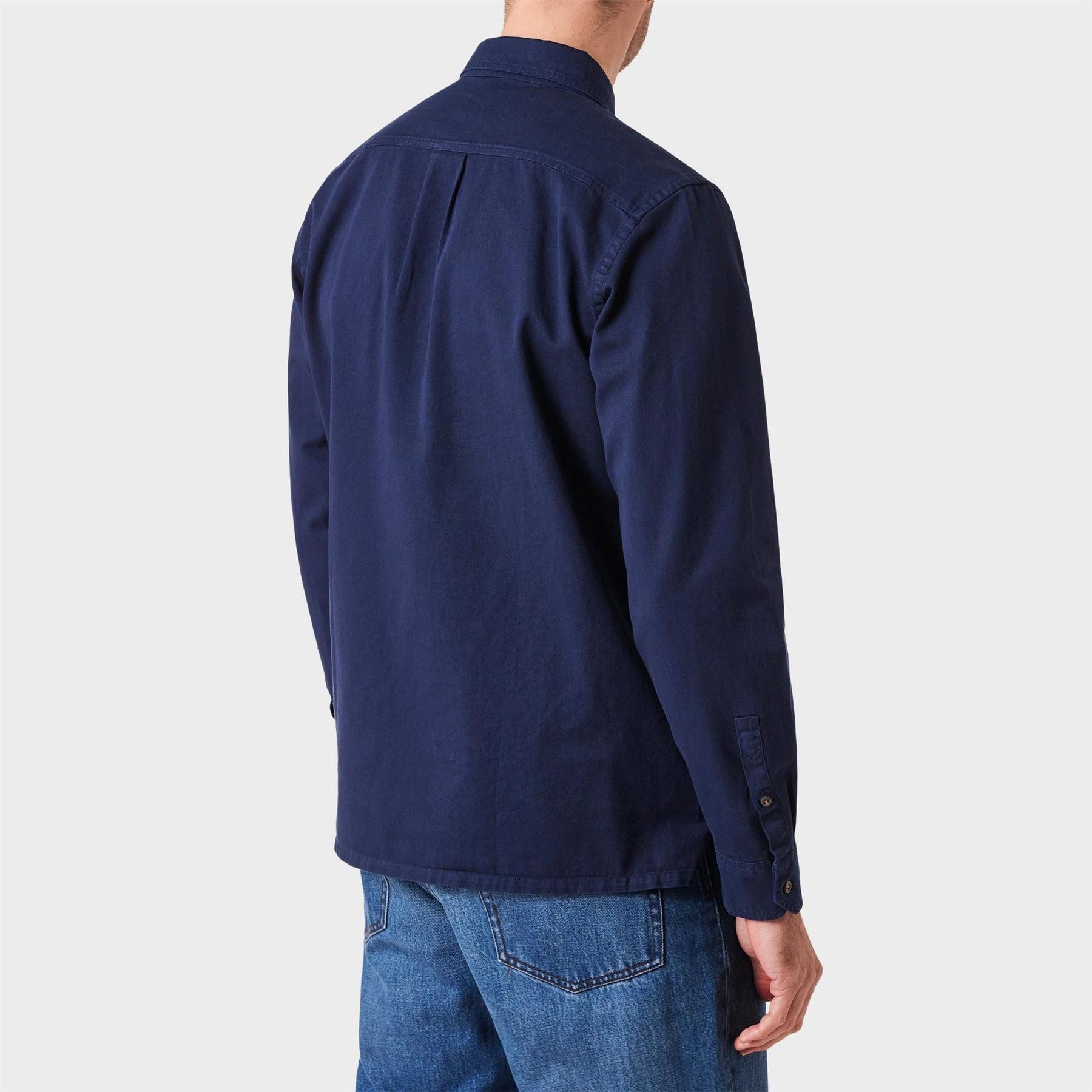 PS Paul Smith Solid Patterned Overshirt with Chest Pocket