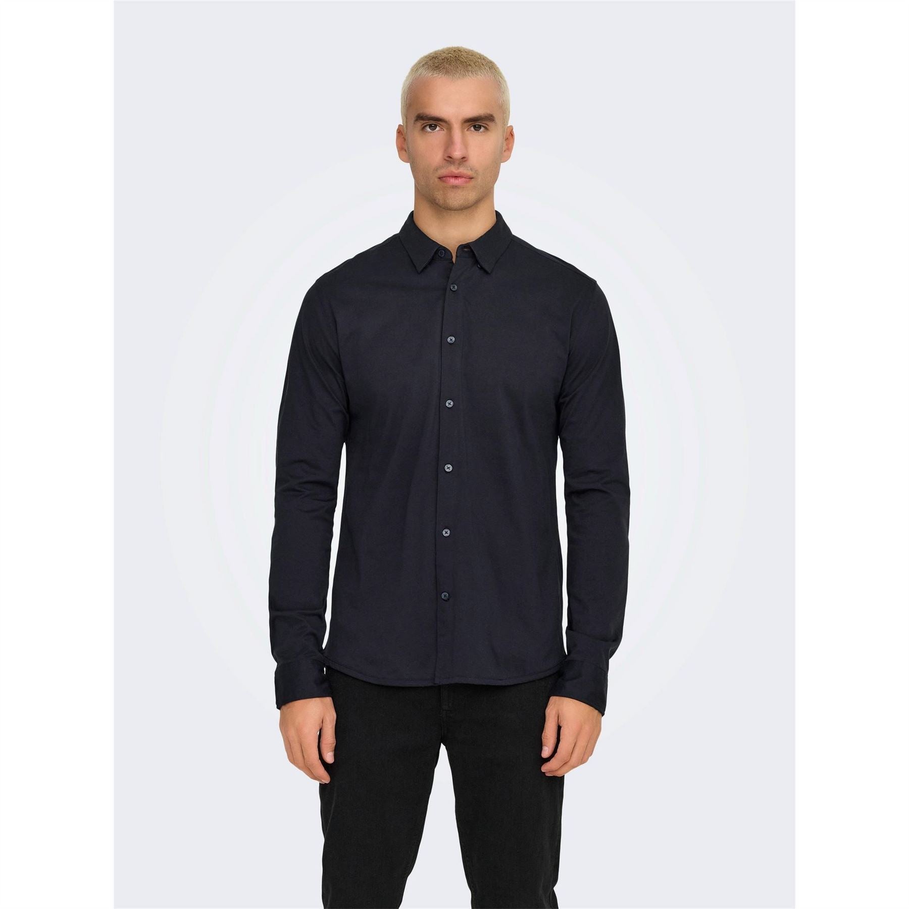 Only Regular Fit Long Sleeve Point Collar Shirt