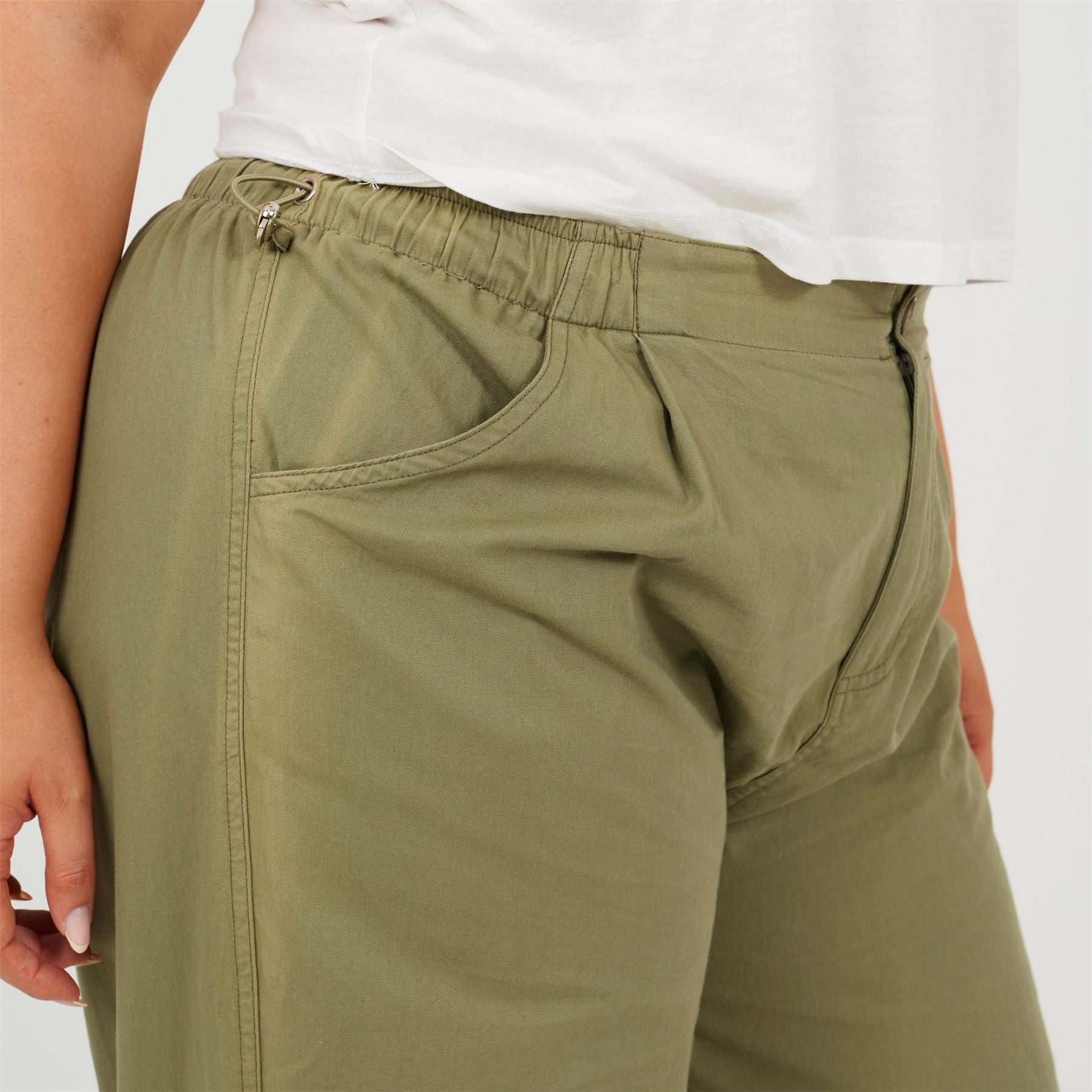Brave Soul Plus Size Utility Cargo Parachute Trousers