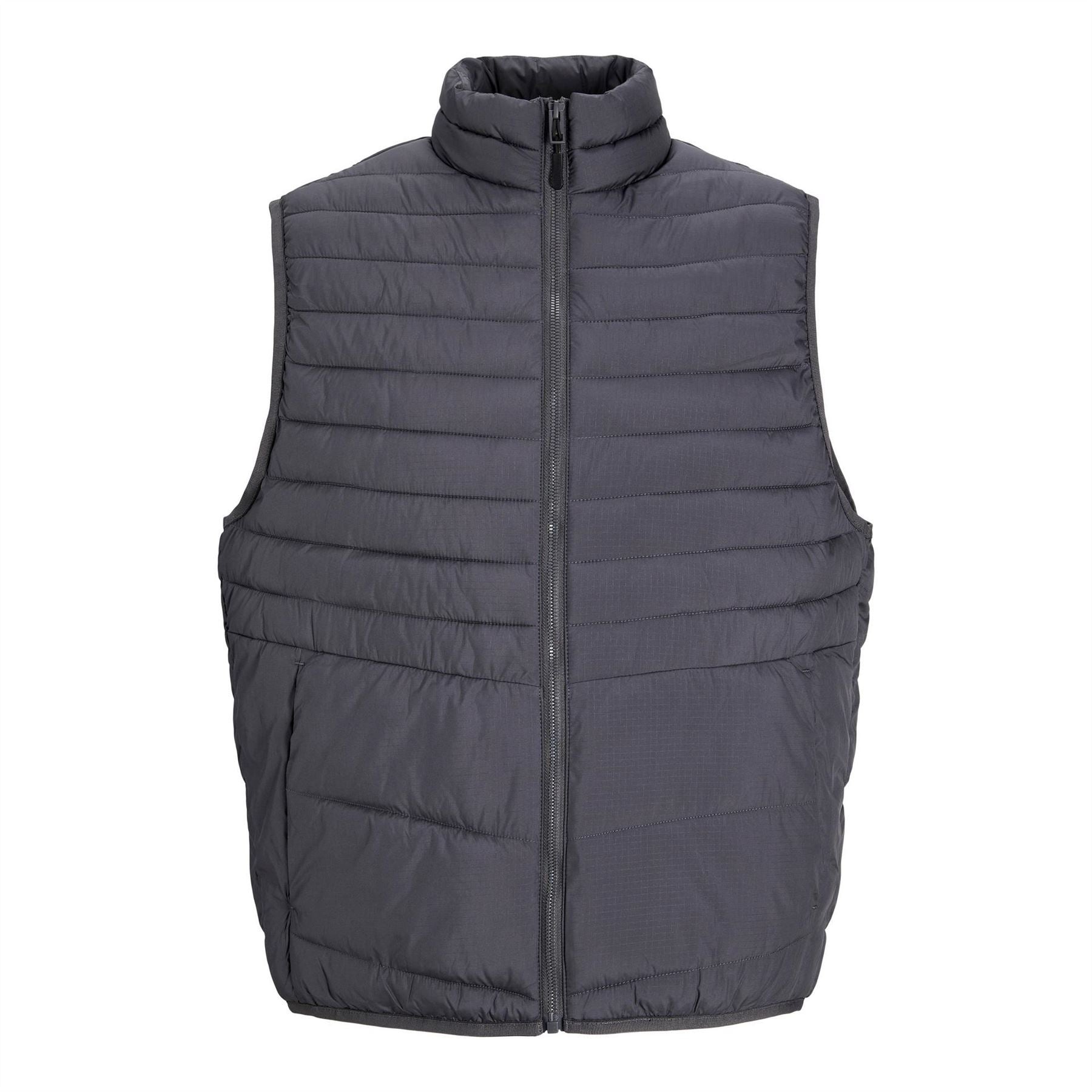 Jack and Jones Solid Patterned Quilted Gilet