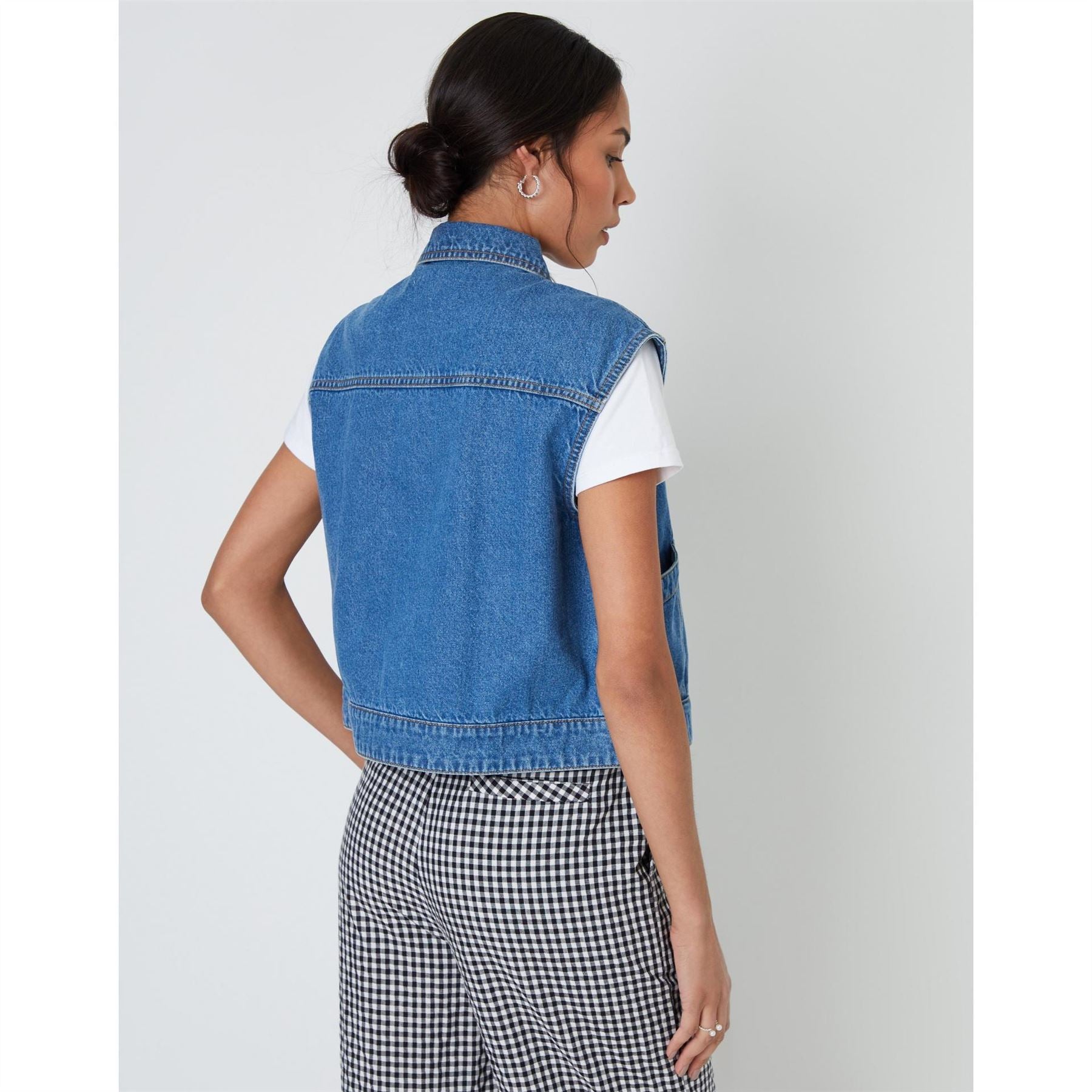 Threadbare Lucky Solid Patterned Denim Jacket
