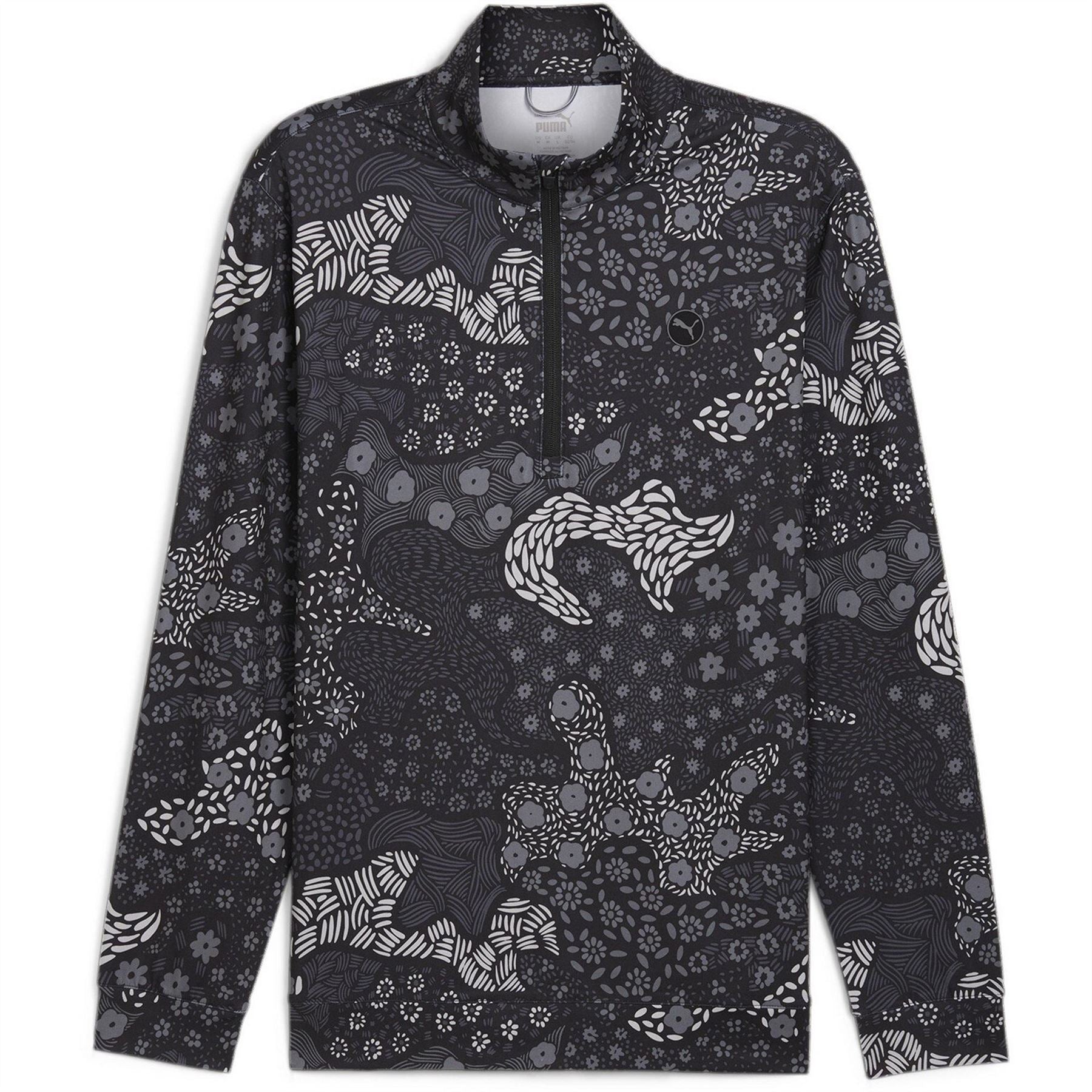 Puma Camo Quarter Zip Long Sleeve T-Shirt