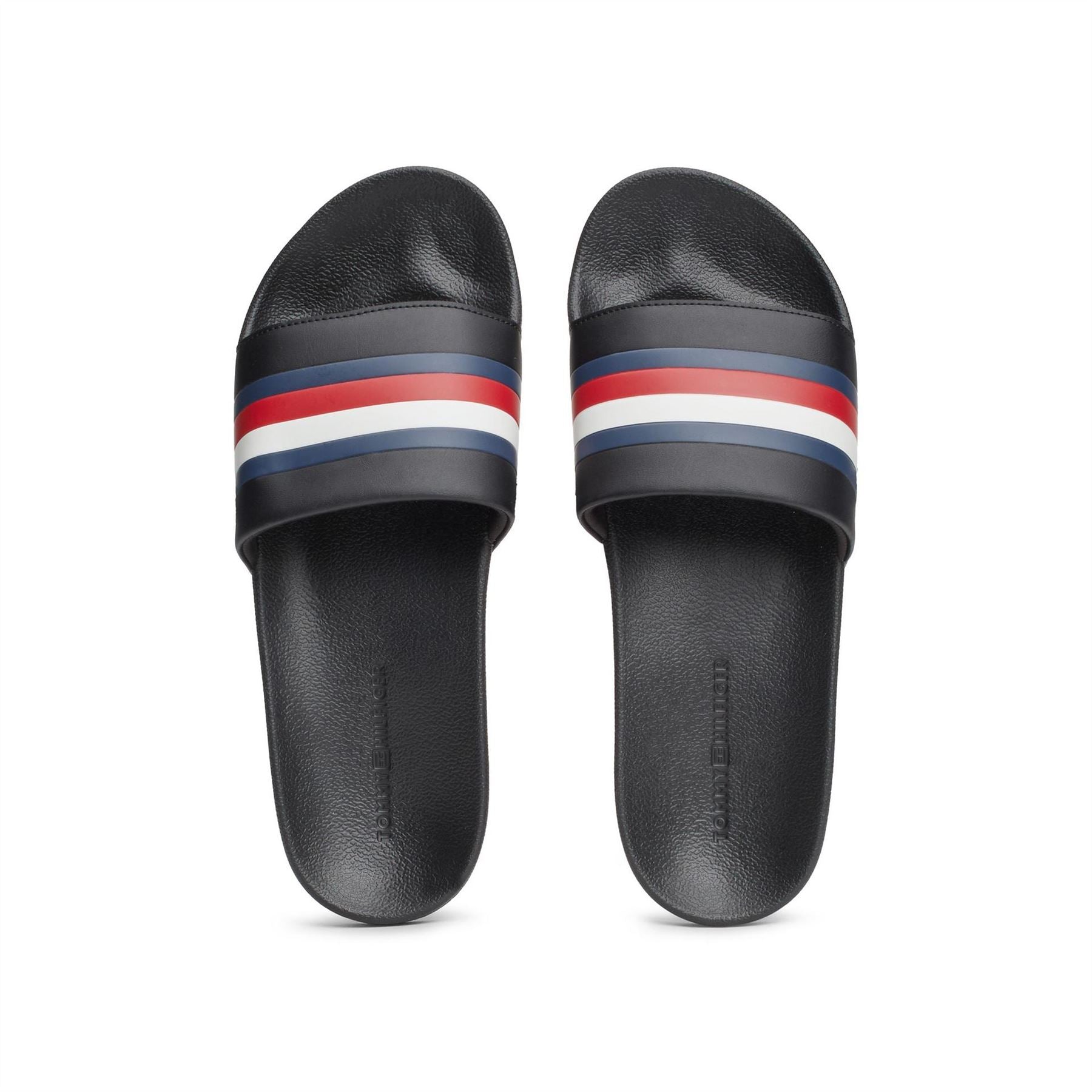 Tommy Hilfiger Stripe Patterned Open Toe Slide Sandals