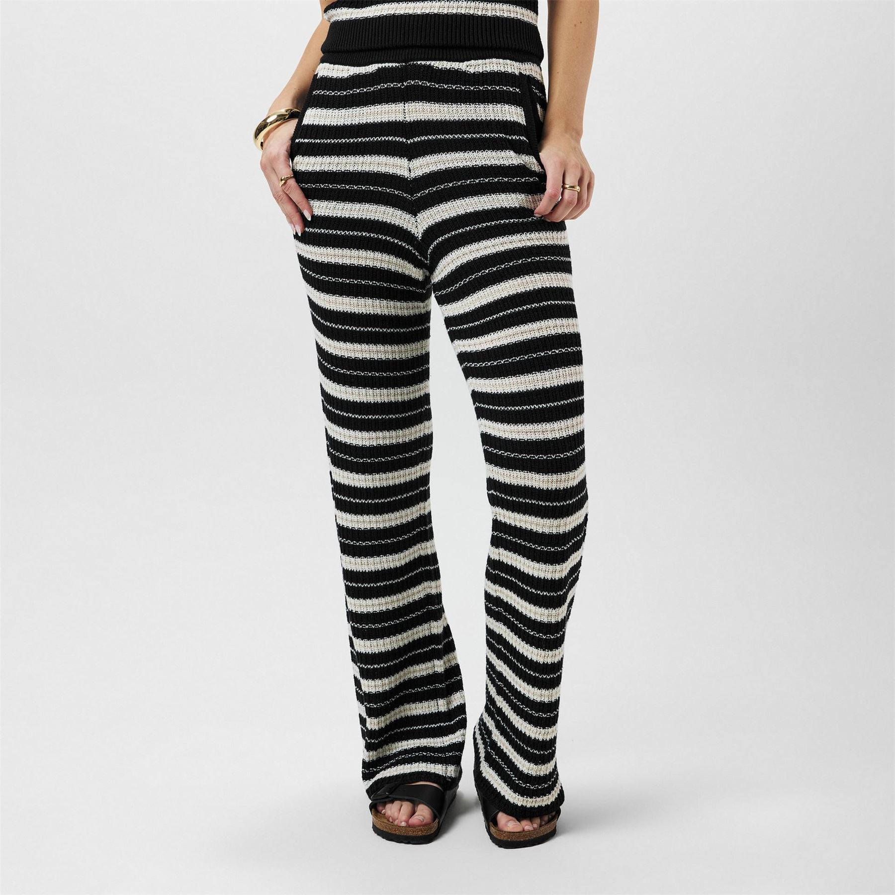 Jack Wills Wide Leg Striped Trousers