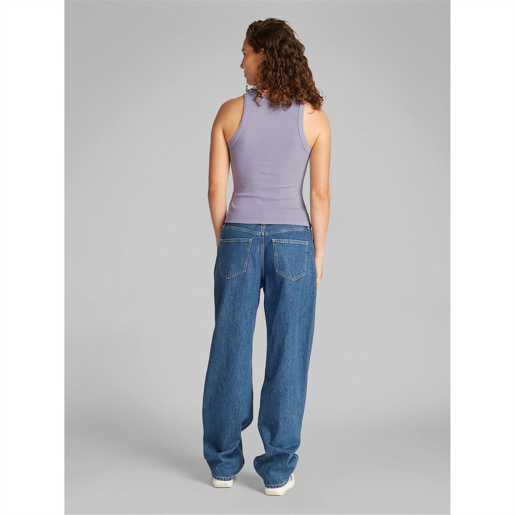 Calvin Klein Jeans Slim Fit Woven Label Rib Tank