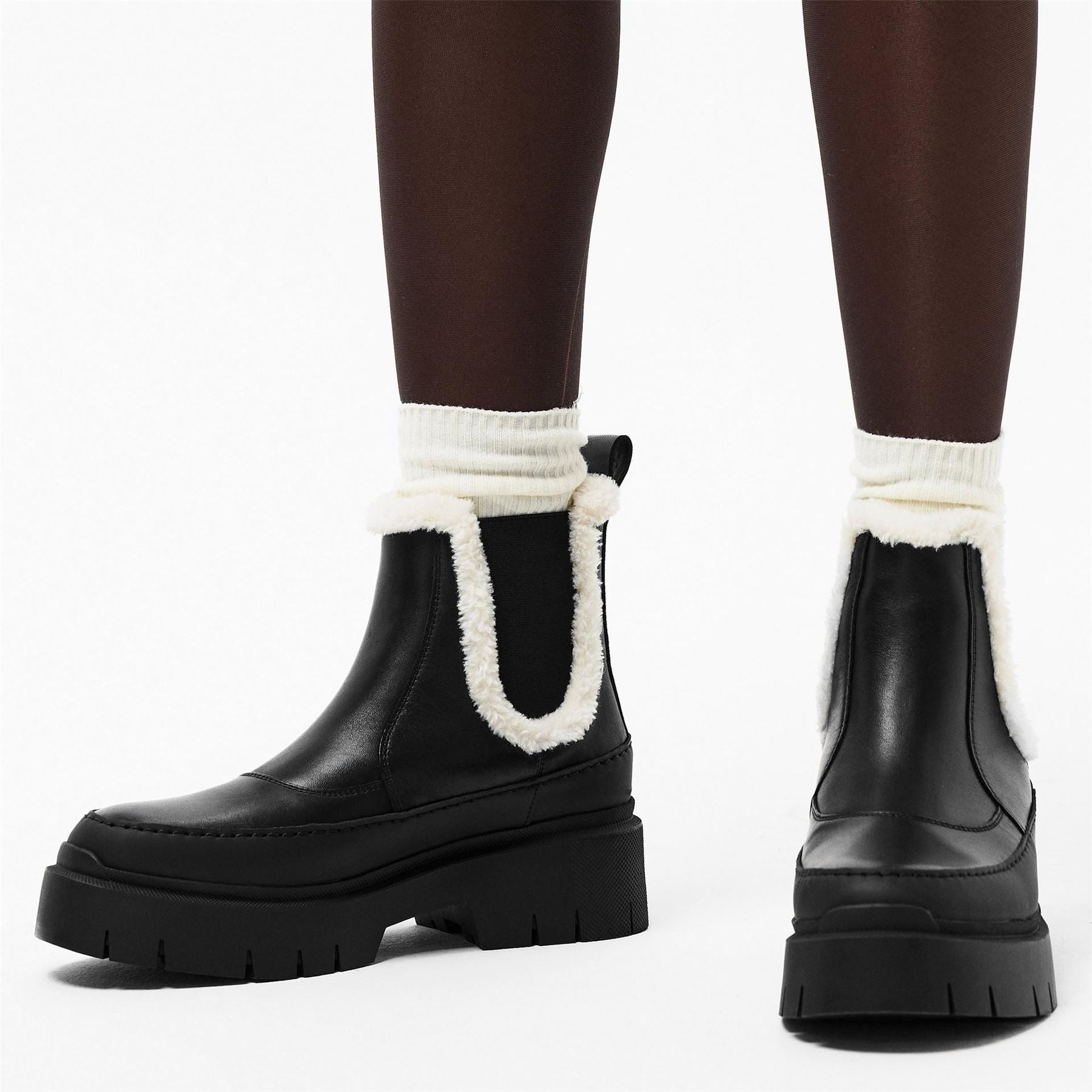 Hugo Kris Chelsea Boots with Chunky Low Heel