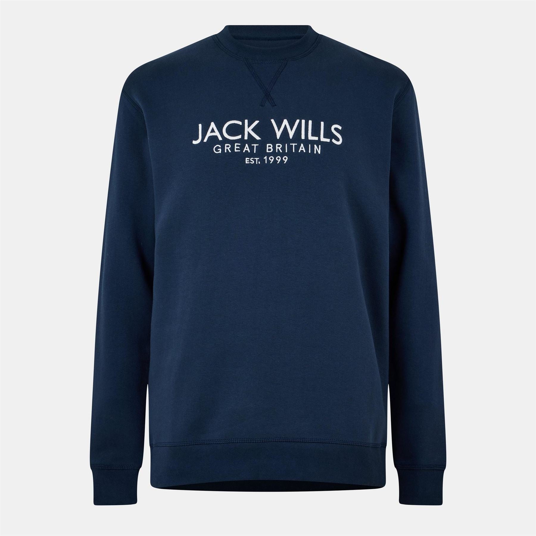 Jack Wills Belvue Graphic Logo Crew Neck Sweatshirt