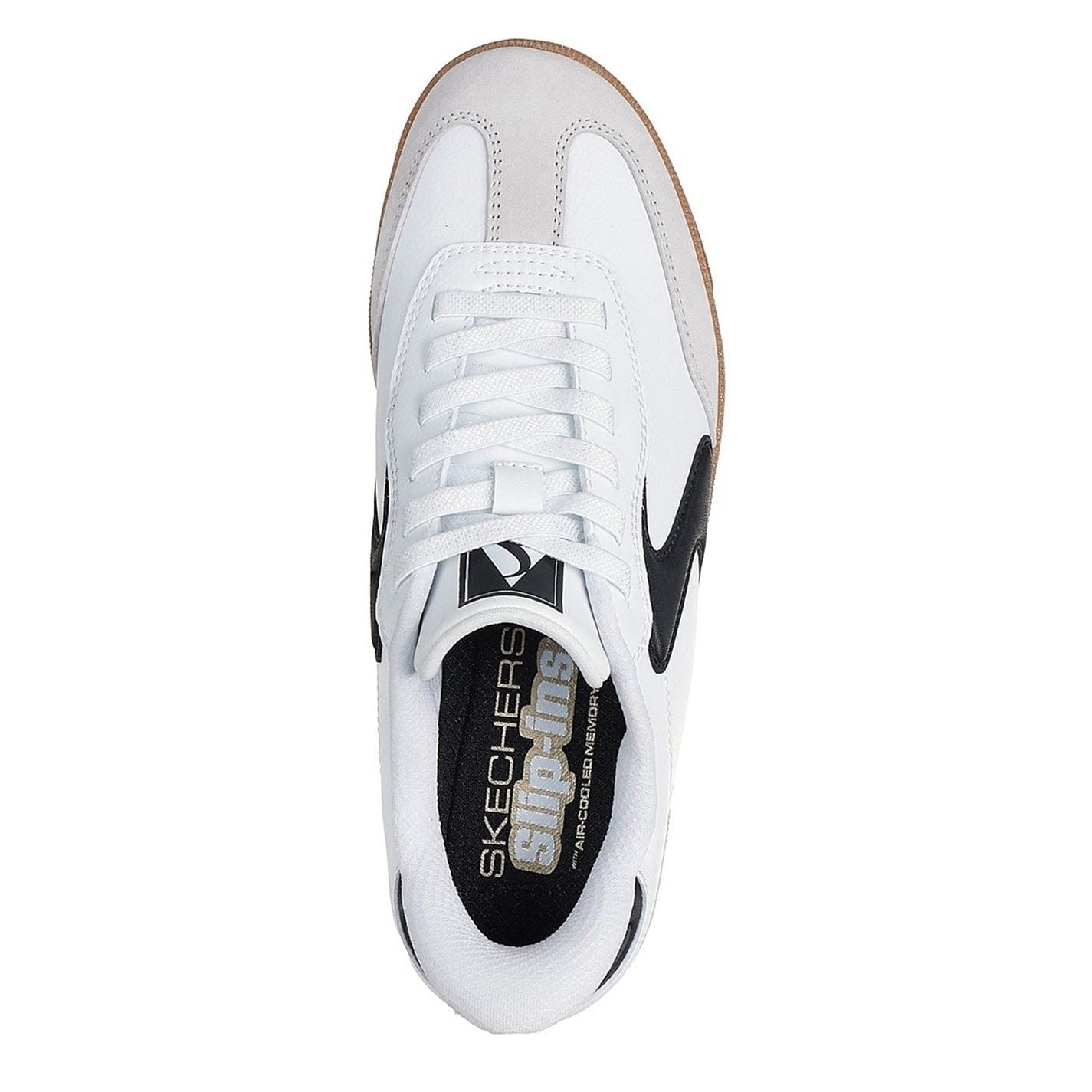 Skechers Womens Duraleather  And  Suede Overlay Bungee Low Top Trainers