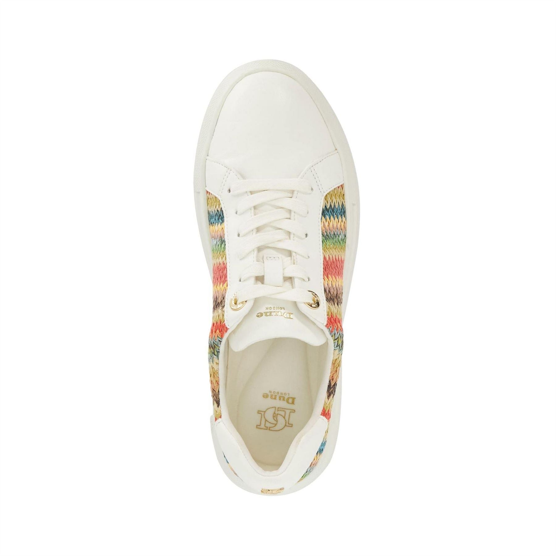 Dune London Chevron Patterned Platform Lace-Up Sneakers