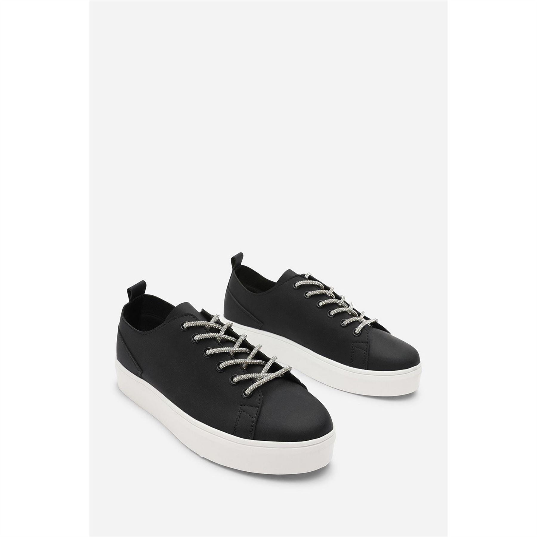 Wheres That From Low Wedge Trainer With Lace Up Detail