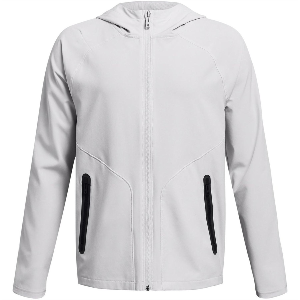 Under Armour Solid Patterned Full Zipper Hooded Woven Cuff Jacket