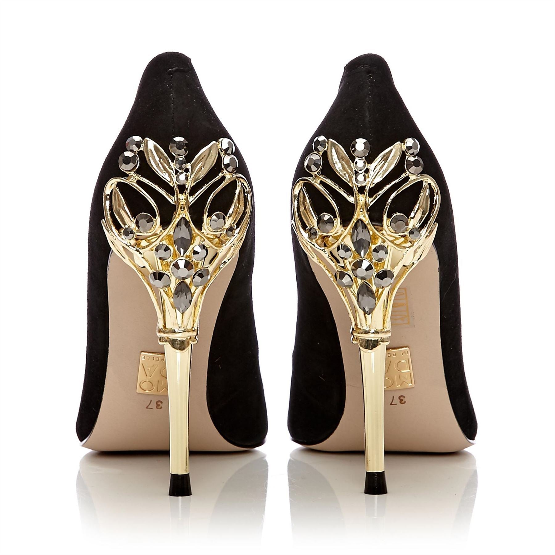 Moda in Pelle Ilari Ivory Leather Stiletto Court Shoes