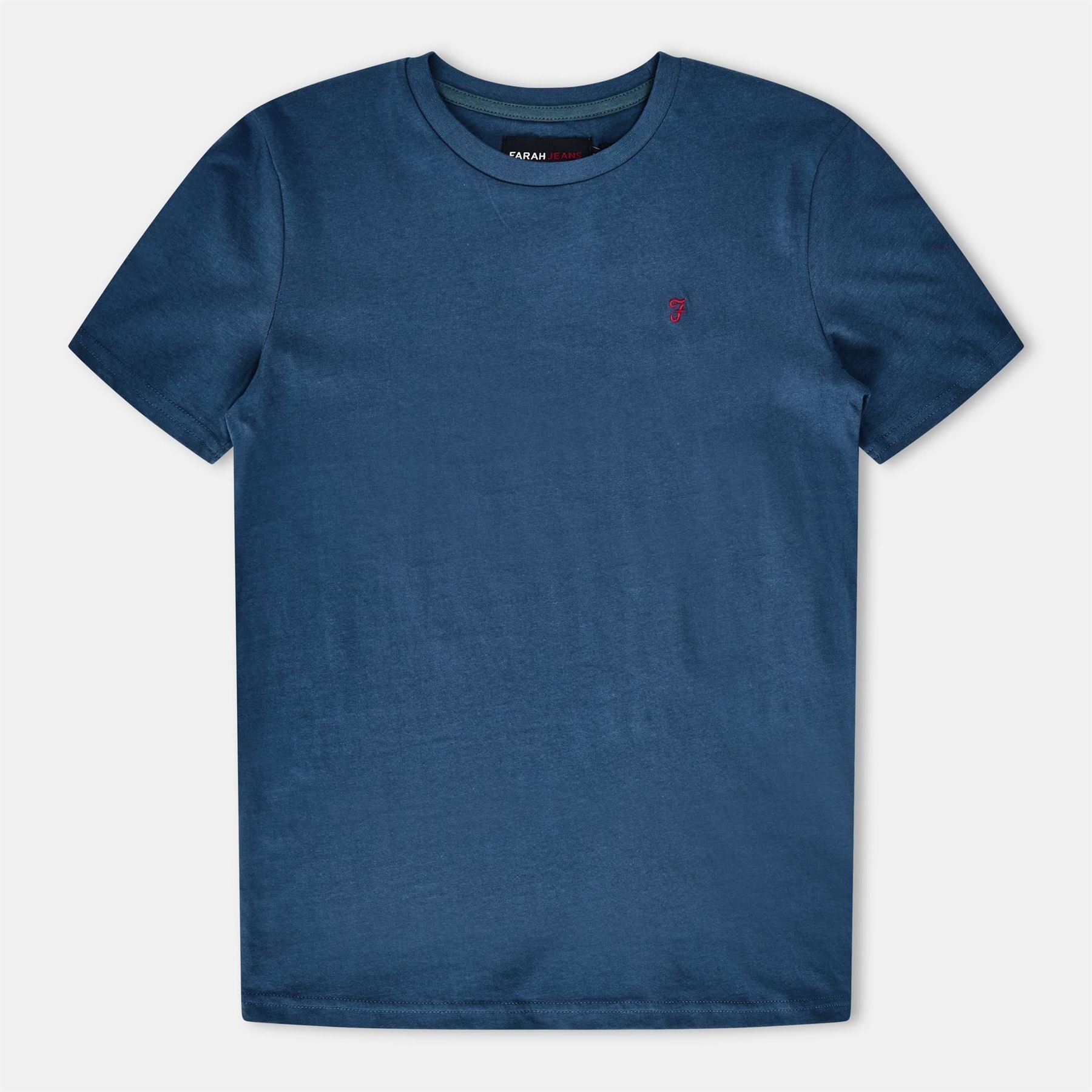 Farah Denny Embroidered Crew Neck Short Sleeve Jersey T-Shirt