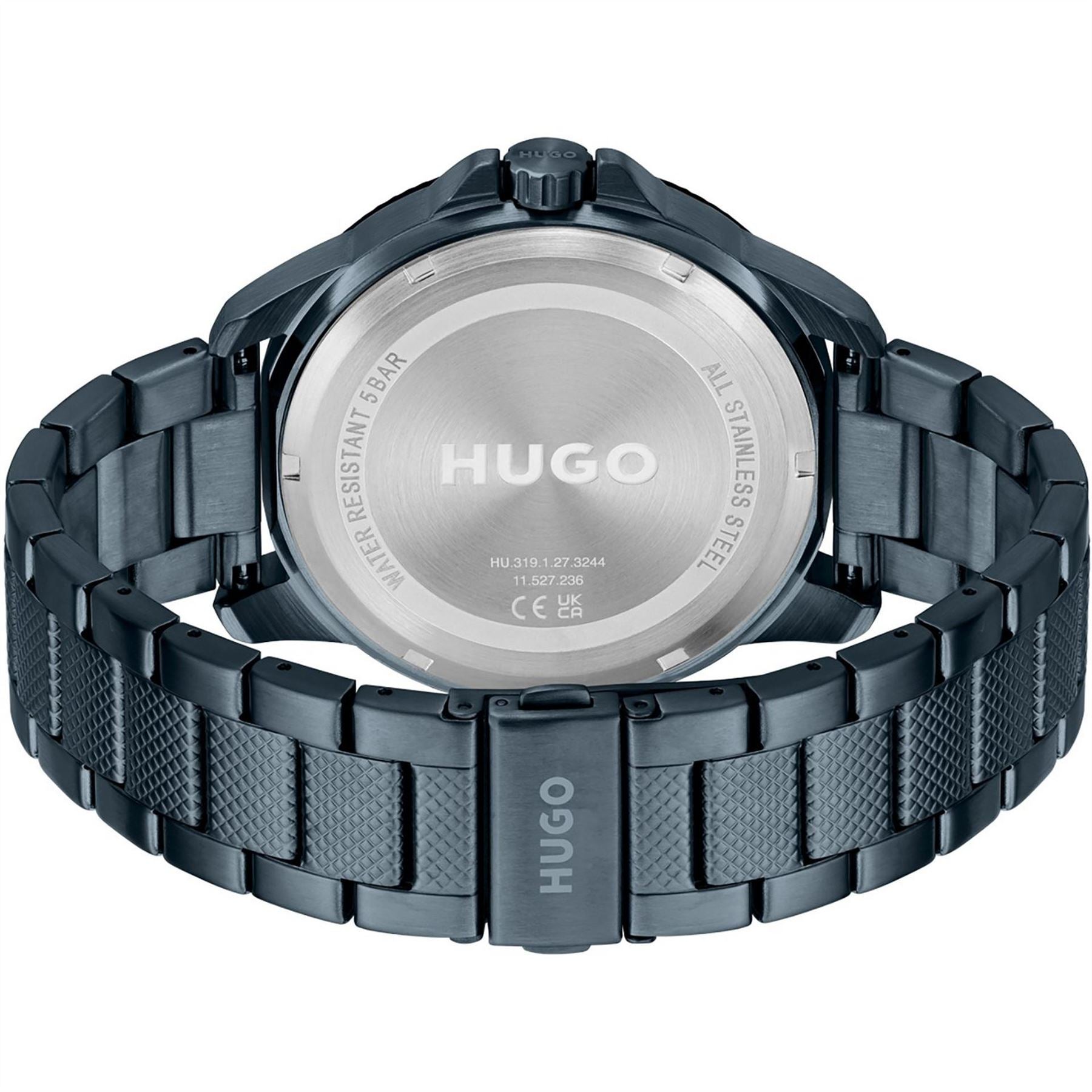 Hugo Sport Blue Ip Bracelet Watch Mens