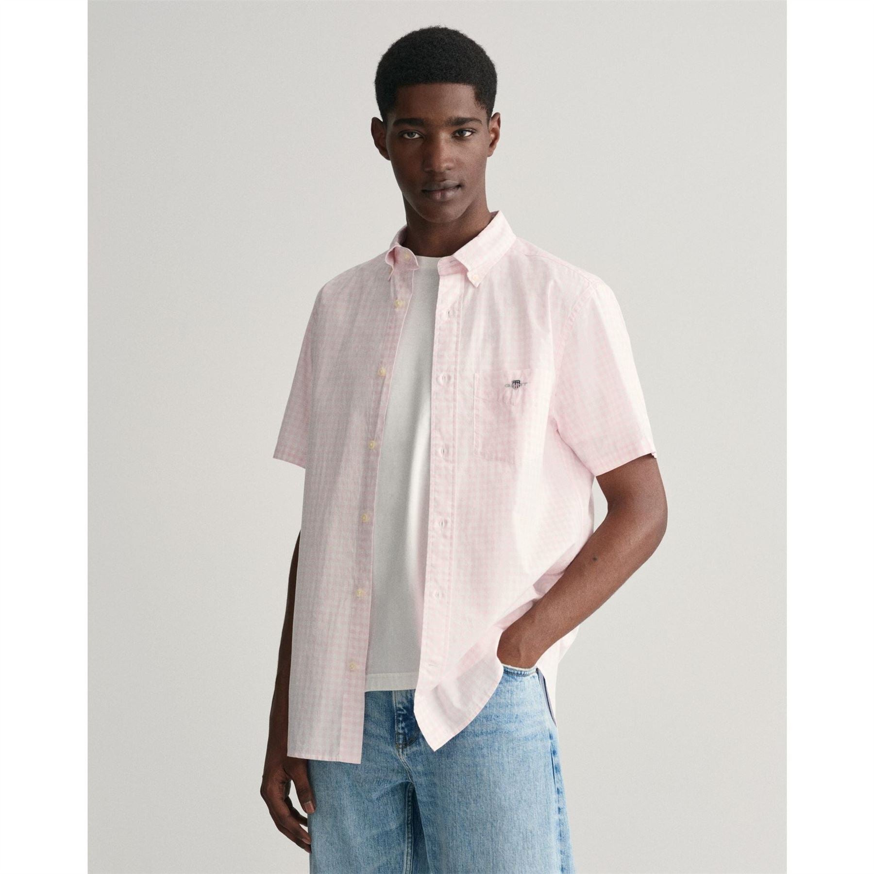 Gant Fit Classic Gingham Poplin Short Sleeve Shirt