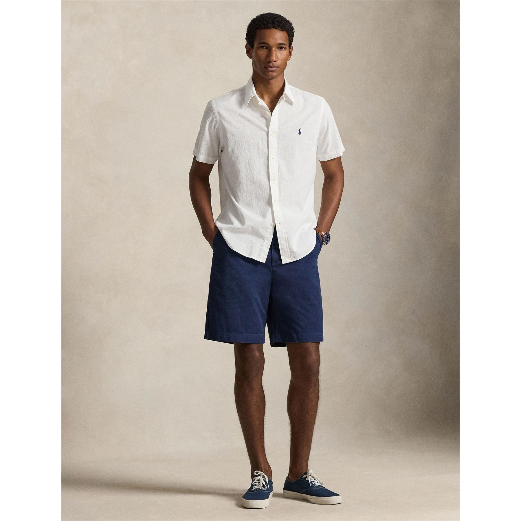 Polo Ralph Lauren Seersucker Regular Fit Button Down Collar Shirt