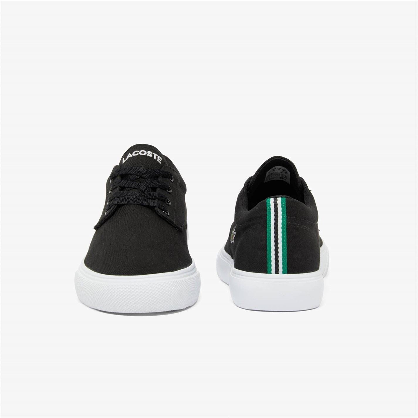 Lacoste Canvas Low Top Crocodile Print Trainers